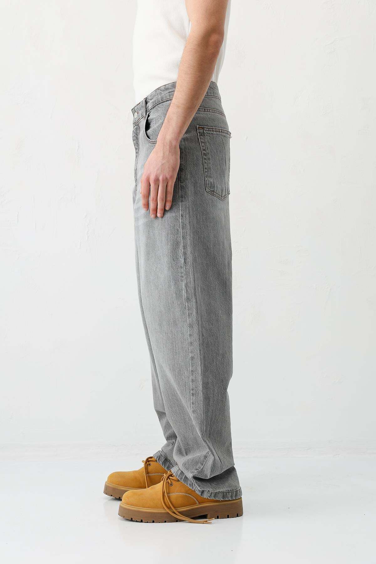 VAMOSCLO SuperBaggy Fit Jean Antrasit görsel 5