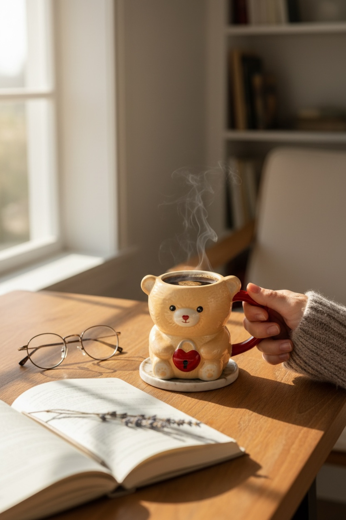 3D Hayvan Figürlü Kupa 430 ml – Porselen Büyük Boy Kahve ve Çay Kupası