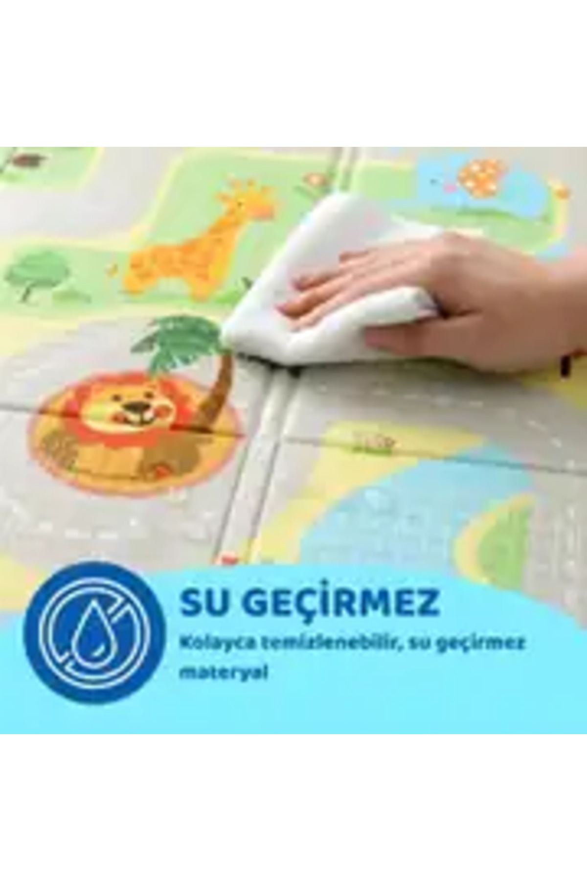Coolmats 200x130x1 Cm Yeşil Parkur Katlanabilir Oyun Matı fotoğrafı 4 (önizleme)