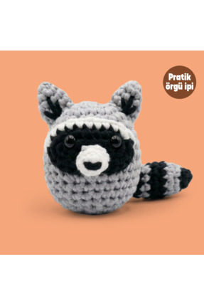 The Gookie Raccon Tığ Kiti Yeni Başlayanlar İçin Videolu Peluş Amigurumi Örgü...
