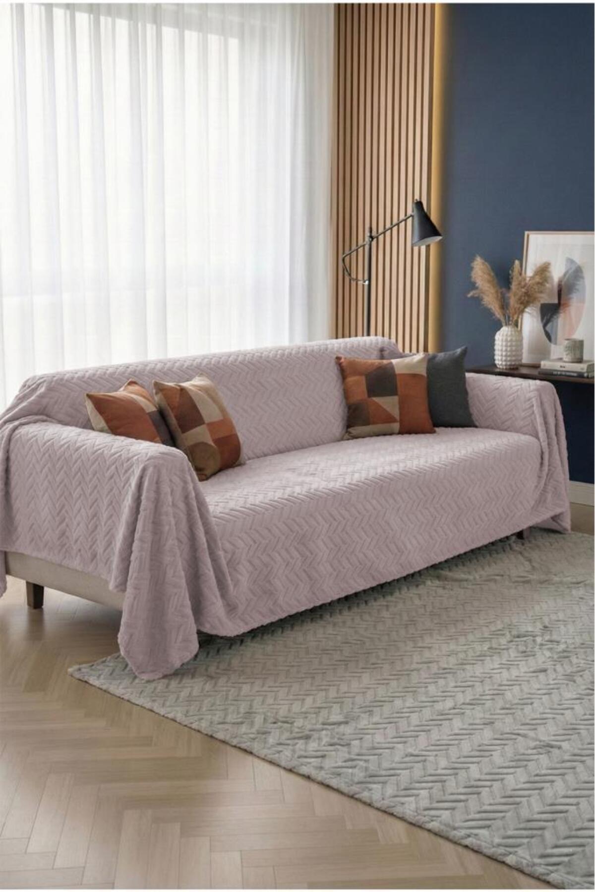Çeyiz Diyarı Wellsoft Sponge Sofa Cover 170X210 cm Powder