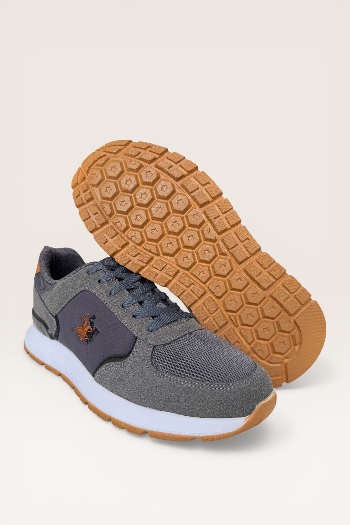 Erkek Ortopedik Airfile Günlük Yürüyüş Koşu Sneaker Spor Ayakkabı FÜME — سفید 3456 — تصویر 5 از 6