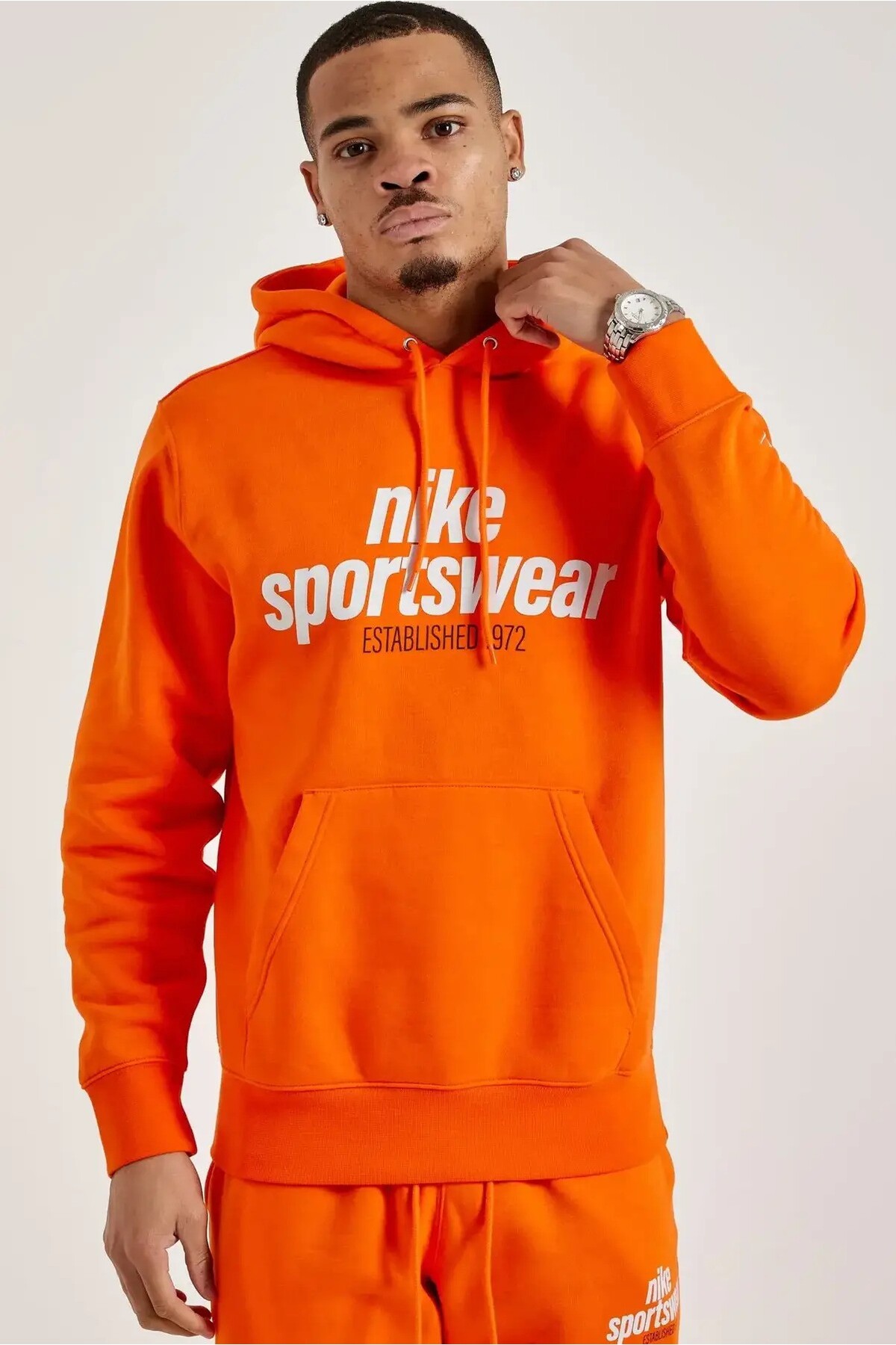 سویشرت نارنجی مردانه Club BB Gfx مدل Sportswear Club نایکی سویشرت اسپرت Nike