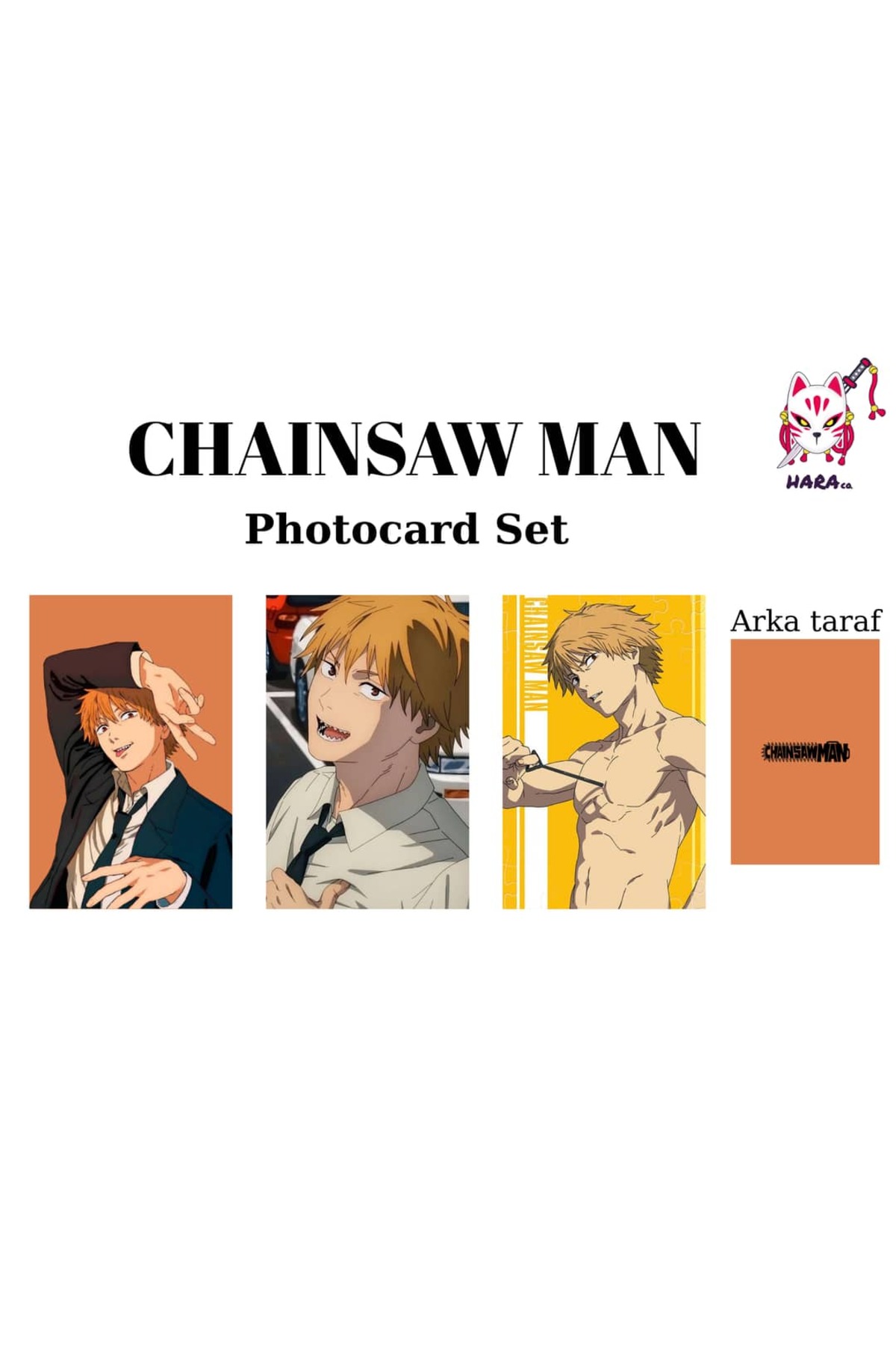 Hara Company Chainsaw Man Animesi Denji Anime Photocard Seti