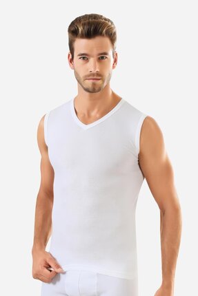 infernum Kolsuz Erkek Atlet V Yaka Sıfır Kol %100 Pamuklu