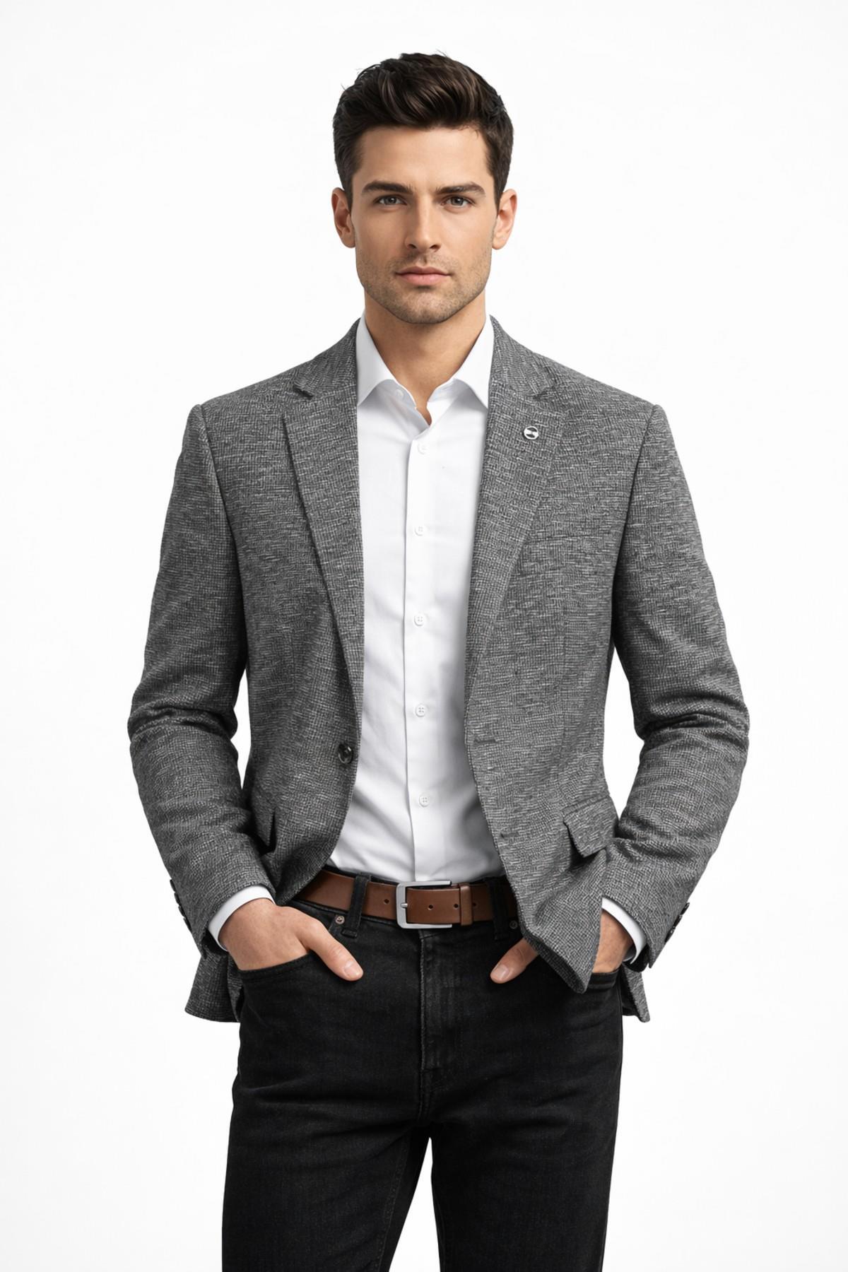 Suitmen  Erkek Tek Spor Ceket 4 Drop Çift Yırtmaçlı Mevsimlik BGL-ST05331