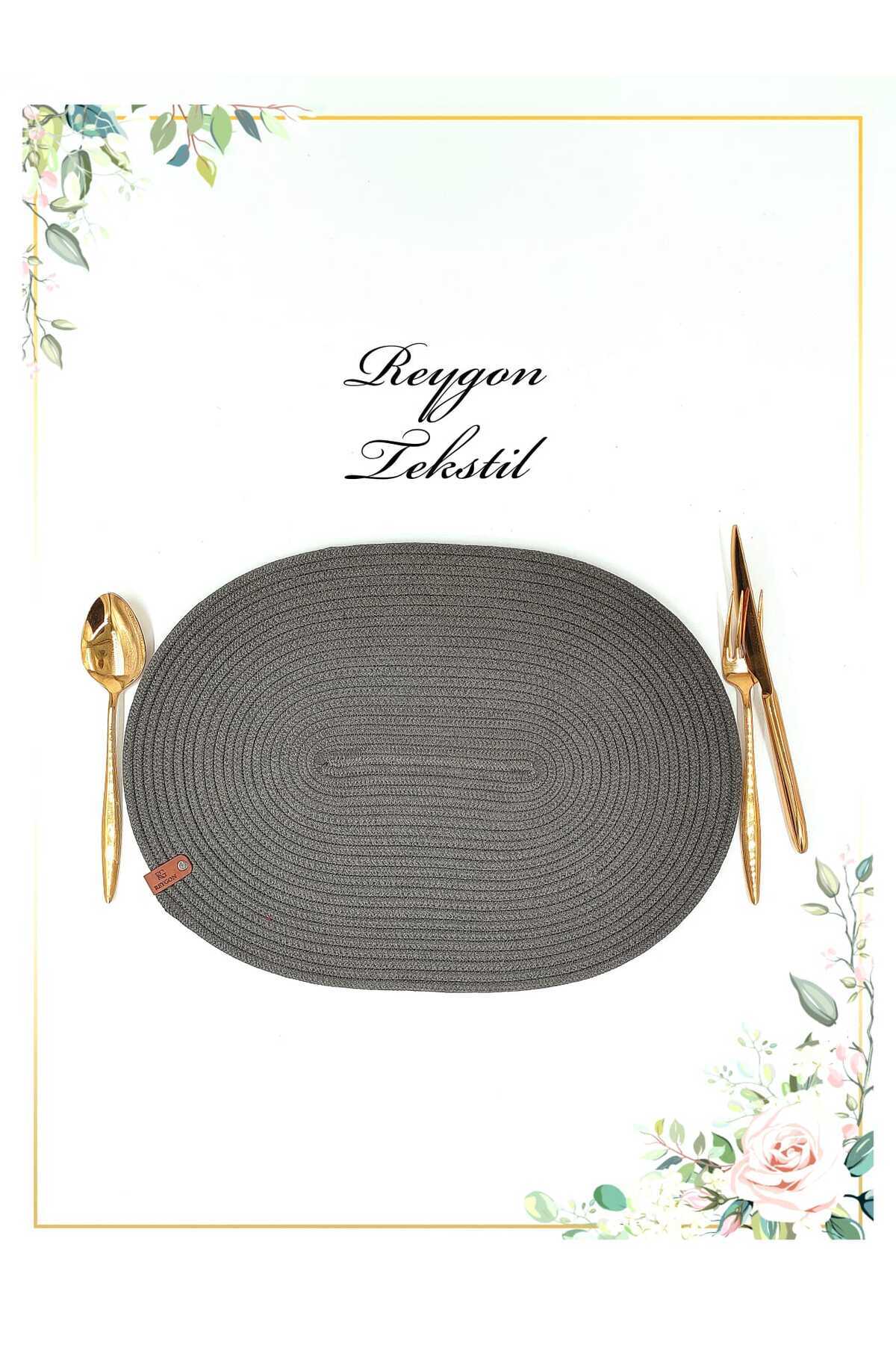 %100 DOĞAL JÜT İP EL YAPIMI OVAL SUPLA (HASIR AMERİKAN SERVİS)
