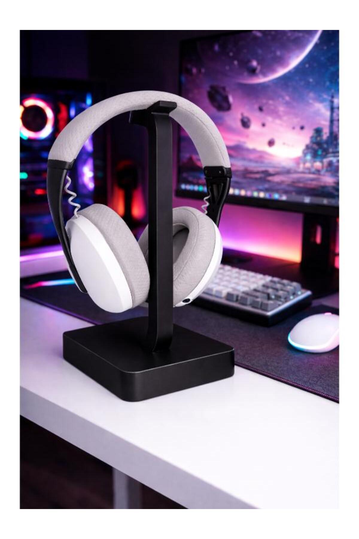 BLACK Gamer Headset Stand - Decorative Headset Holder 20cm