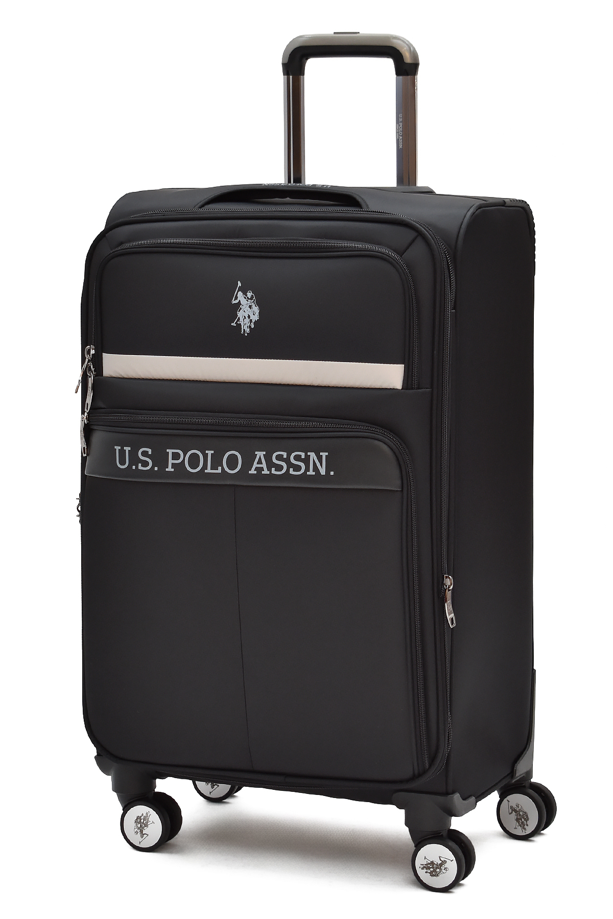 Medium Fabric Suitcase – Large Volume Bellows, Ultra Lightweight, 8 Wheel Travel Governor