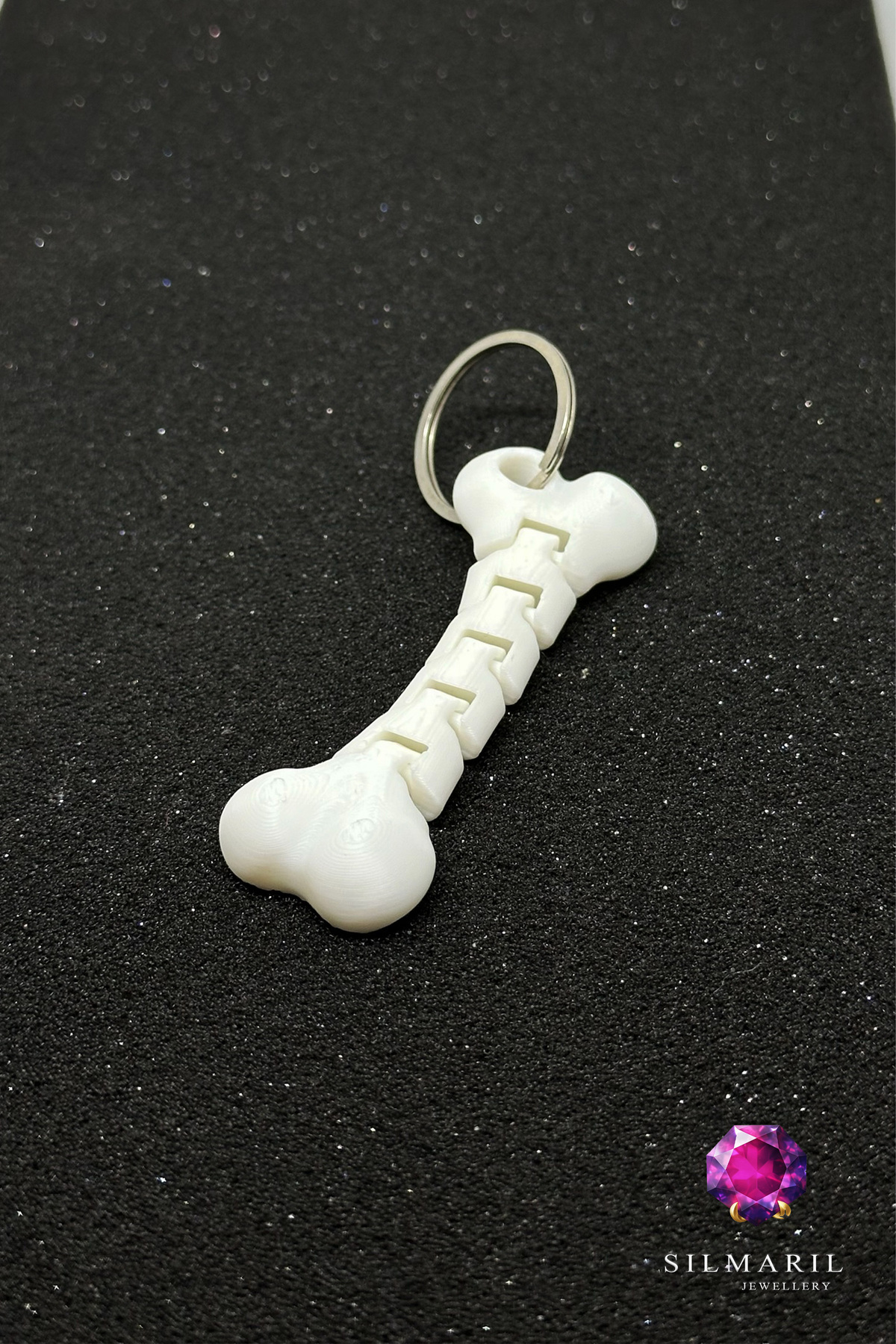 Hareketli Kemik Anahtarlık – 3D Baskı Eklemli Tasarım Anahtar Aksesuarı Dekoratif Çanta Süsü — Silmaril Store — Anahtarlık (4)