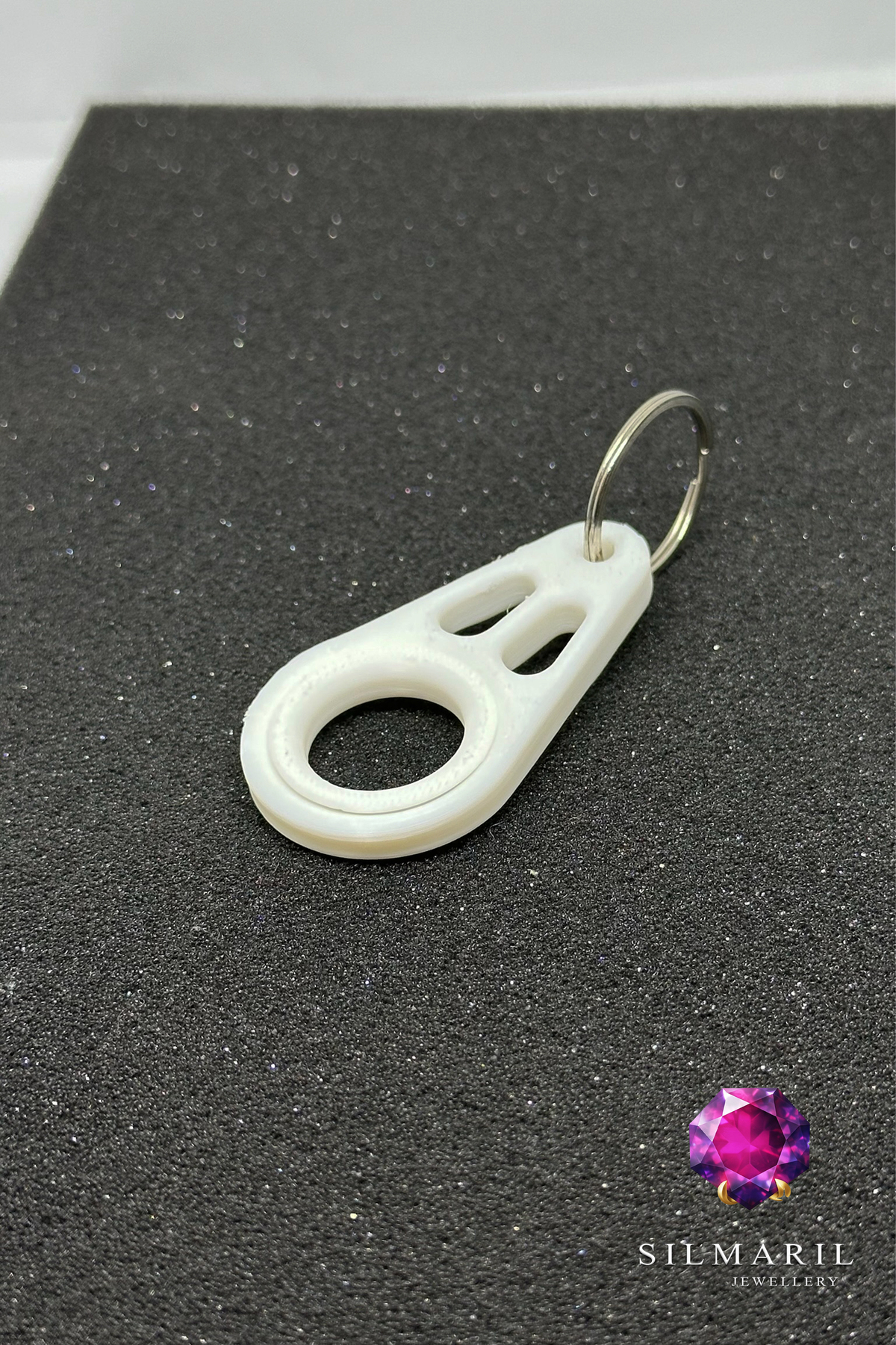 Fidget Spinner Beyaz Anahtarlık – Dönen Tasarım Rulmanlı 3D Baskı Anahtar Aksesuarı - Hediyelik — Silmaril Store — Anahtarlık (2)
