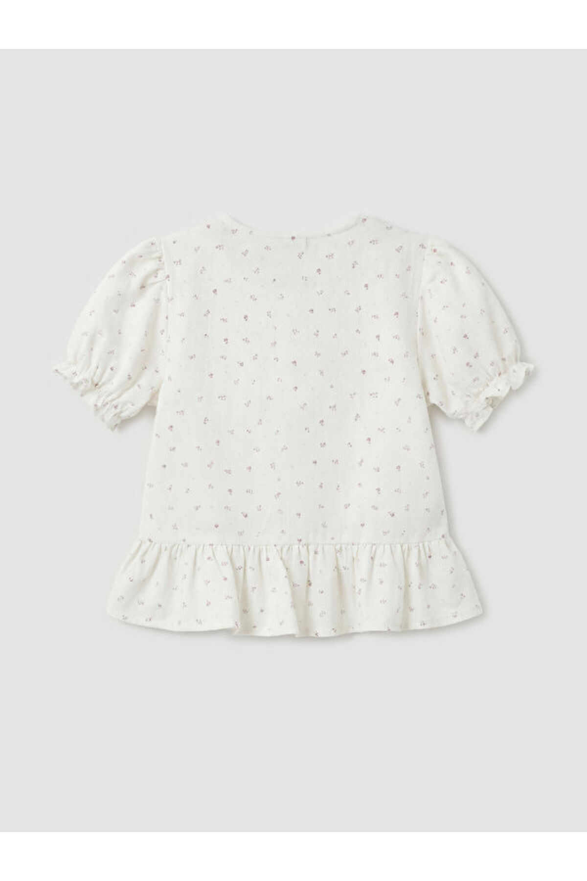 LC Waikiki RMZ GİYİM FARKIYLA Kız Çocuk Balon Kollu Gömlek fotoğrafı 3 (önizleme)