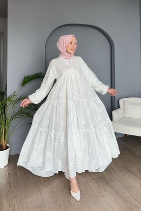 Nes Moda Geniş Pileli Fisto Elbise