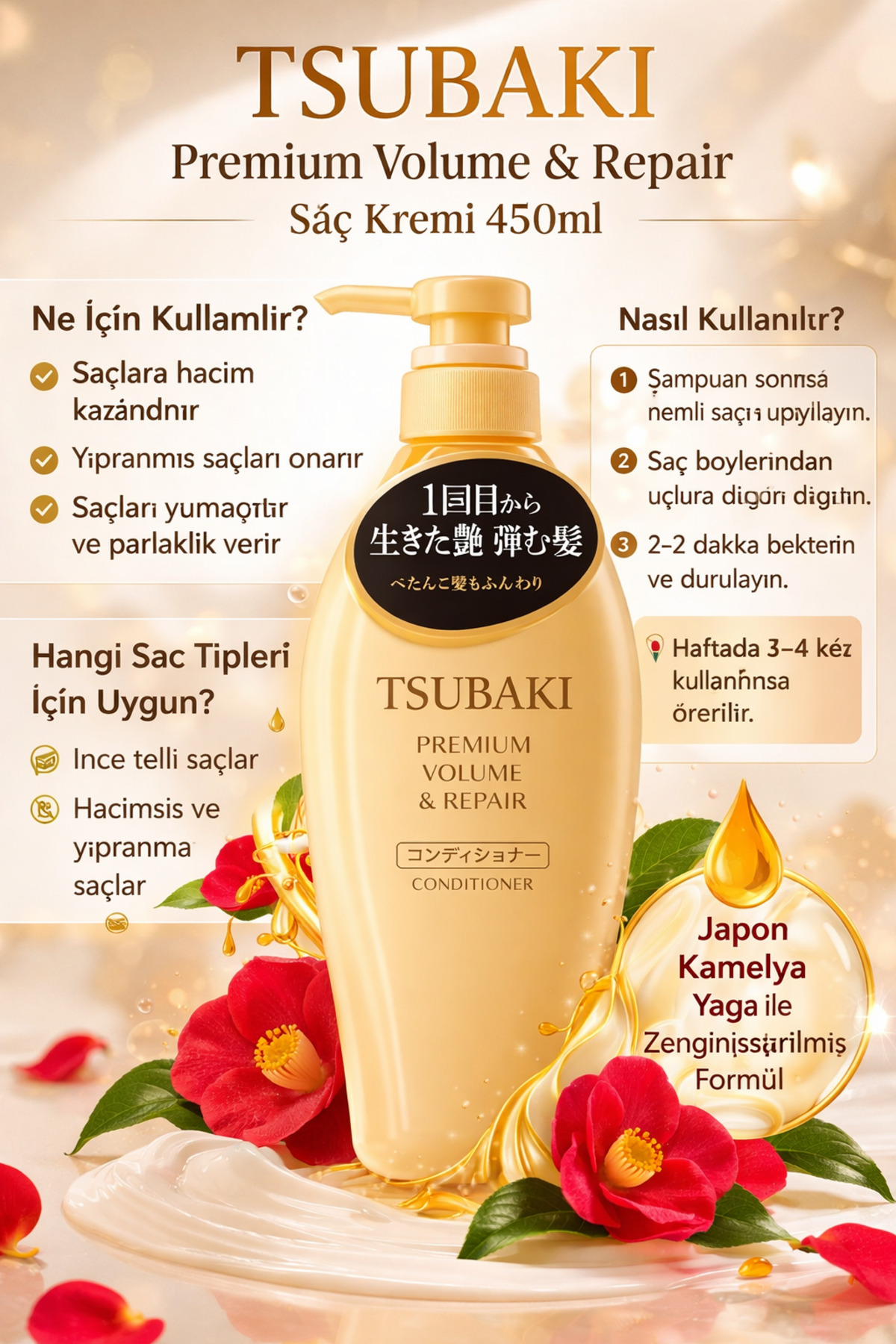 Volume & Repair Saç Kremi – Hacim Veren & Onarıcı Etki 450ml — Volconditioner450 — تصویر 2 از 4