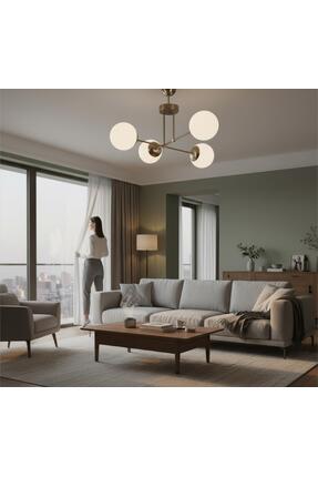 RETRO STYLE YAĞMUR 4 LÜ MAT KROM AVİZE