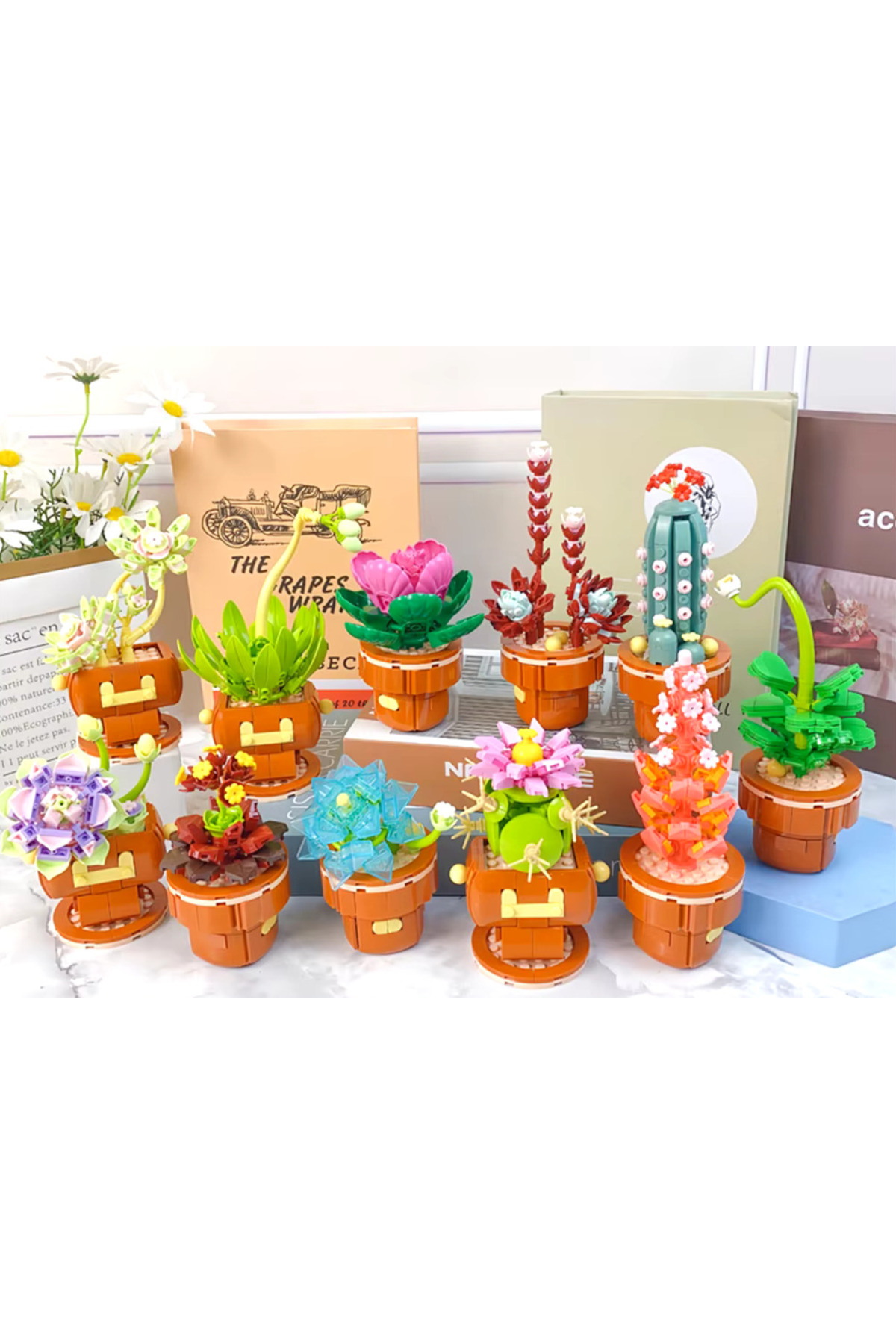 GrupVera Building Block Flower 181 Parça Kaynana Topuzu Kaktüsü fotoğrafı 6 (önizleme)