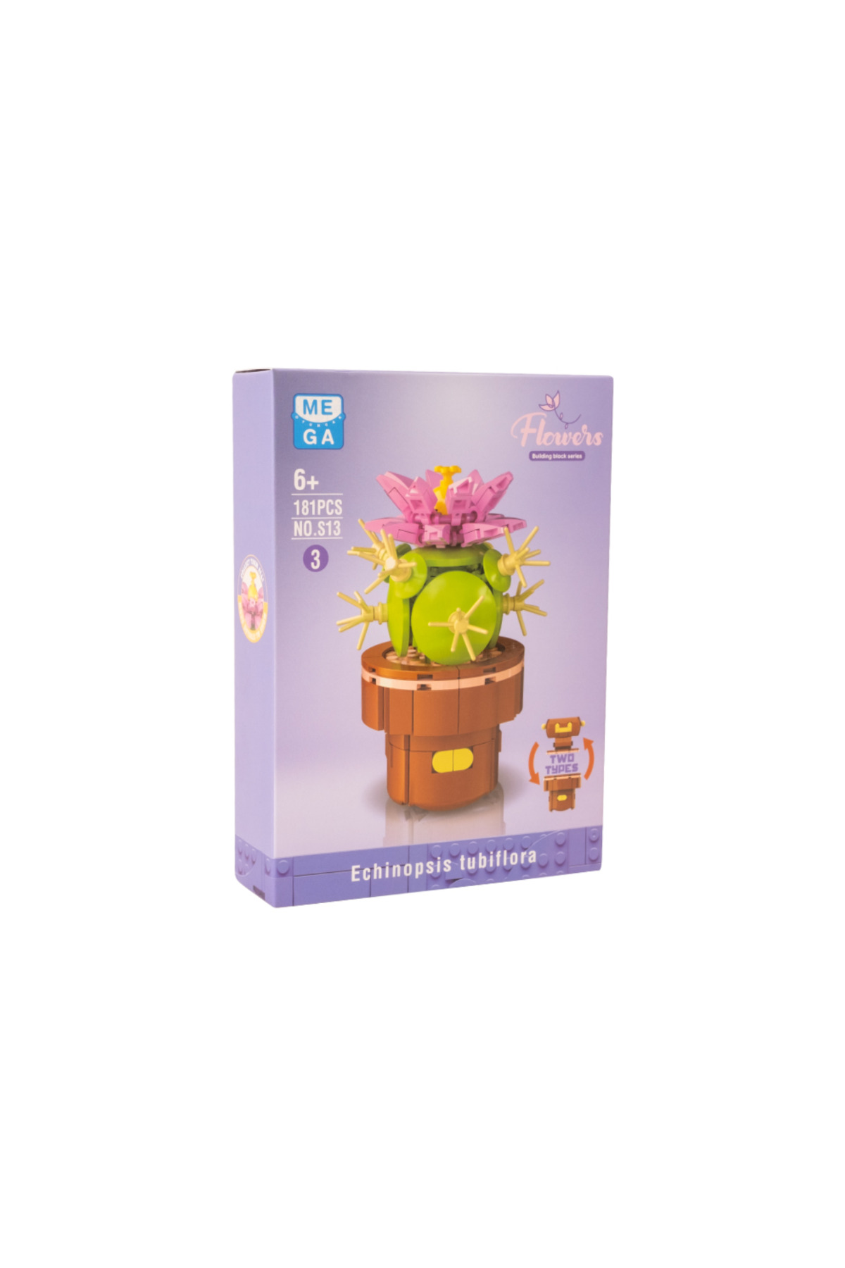 GrupVera Building Block Flower 181 Parça Kaynana Topuzu Kaktüsü fotoğrafı 3 (önizleme)