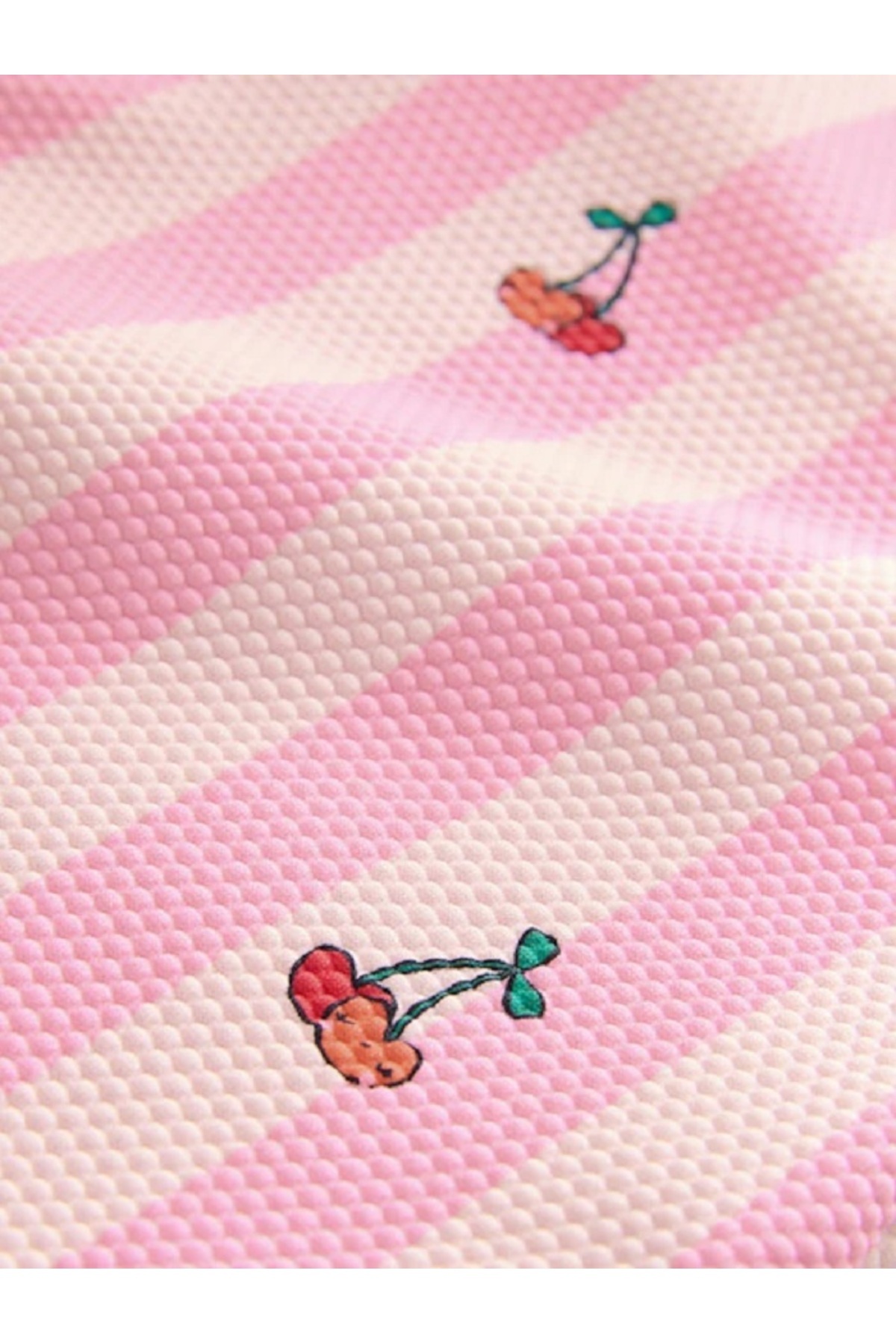 Next Baby Pembe Kiraz Çizgili Fırfırlı Paçalı Mayo fotoğrafı 7 (önizleme)