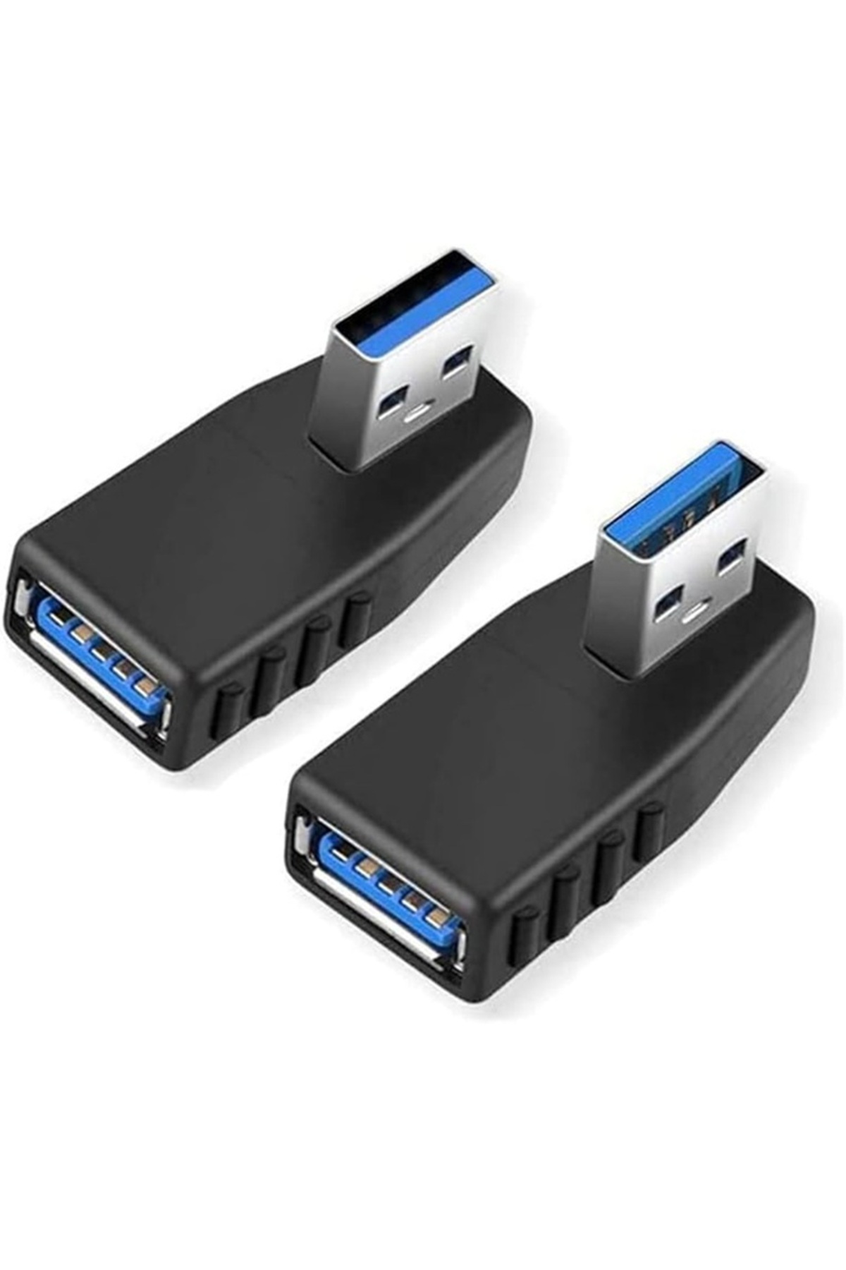 Sol ve Sağ 90 Derece Adaptör USB 3.0 Erkek Dişi Dik Açı Uzatma Adaptörü USB Bağlayıcı Konnektörü