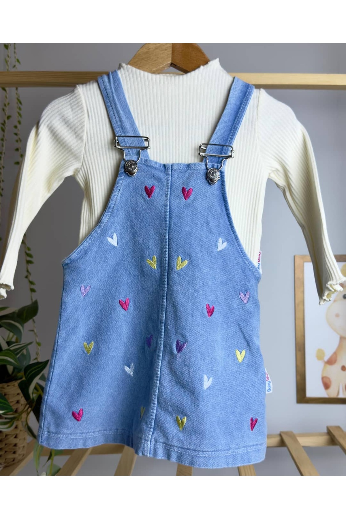 KapsülBebek Kız Bebek Salopet Elbise fotoğrafı 7 (önizleme)