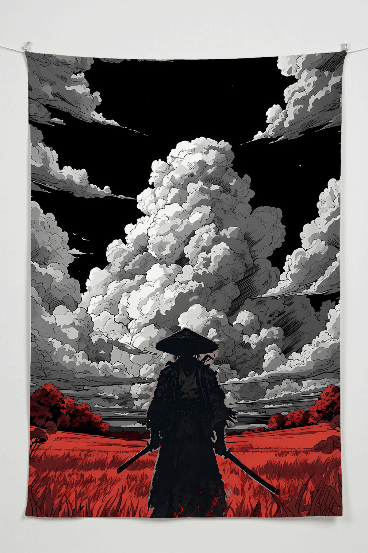 Lone Samurai Wallcovering β Large Tapestry Tapestry Tapestry, Game Anime Movie Room Decor