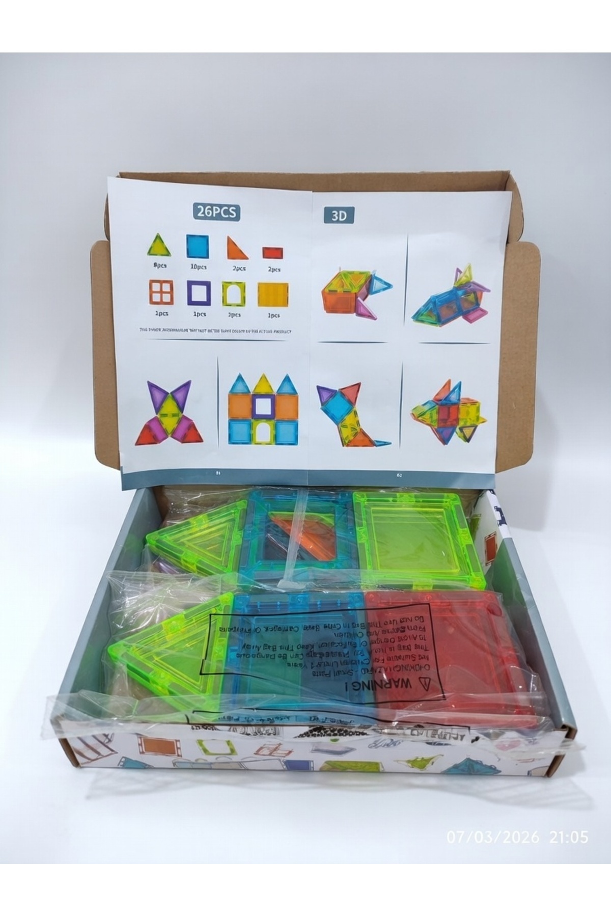 BESTTOYS Manyetik blok eğitici oyuncak 26 parça büyük boy serisi fotoğrafı 3 (önizleme)