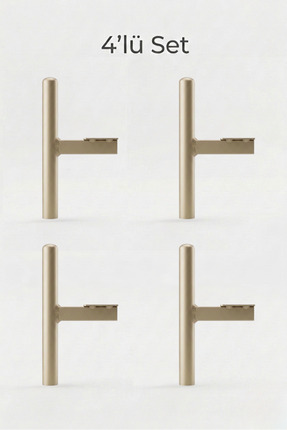NİKSA METAL Füze Ayak Bonj-14cm4'lü Set-Modern Metal Mobilya Ayağı-Koltuk Kan...