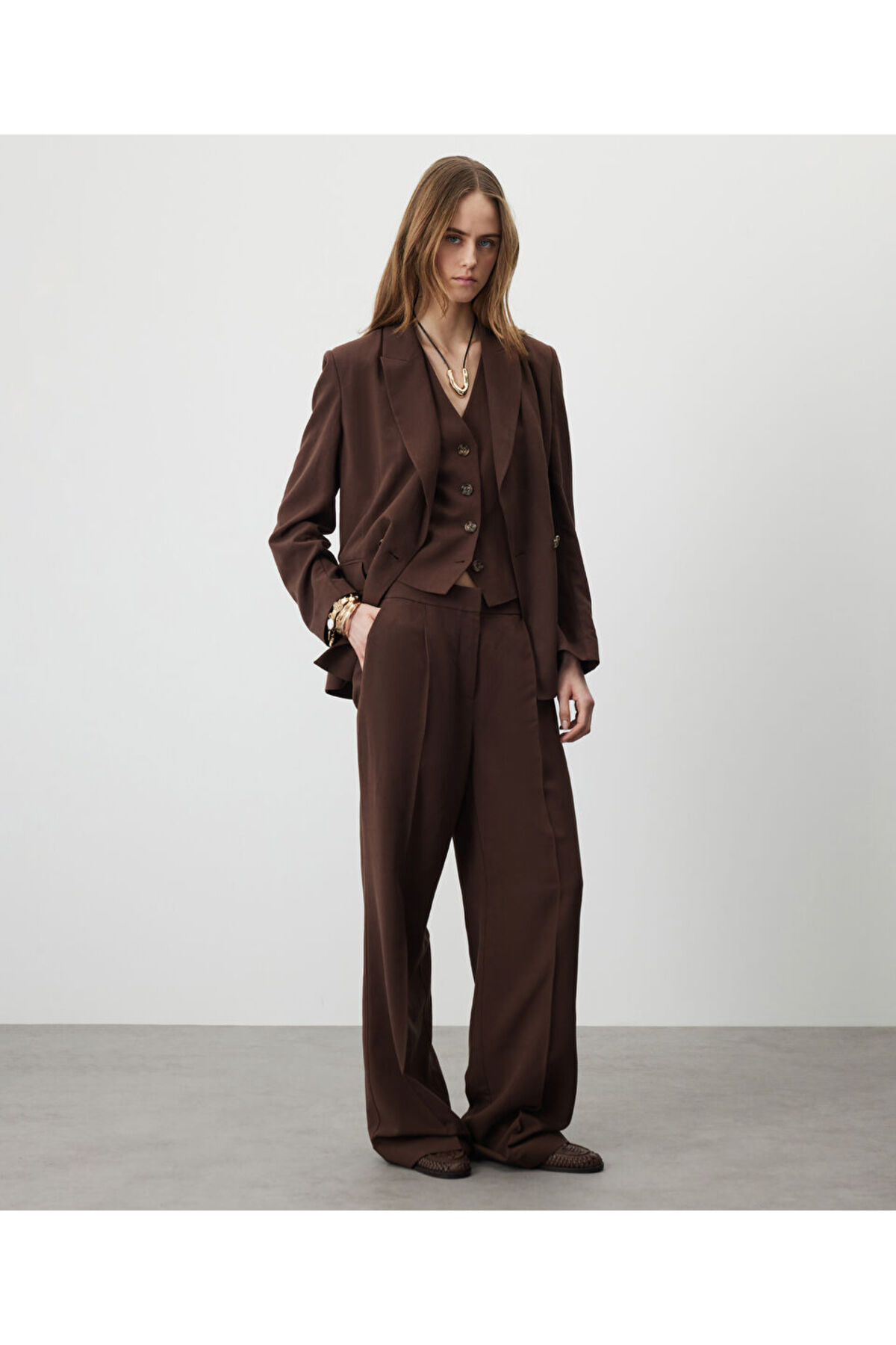 MISS IPEKYOL Vatkalı kruvaze blazer görsel 2
