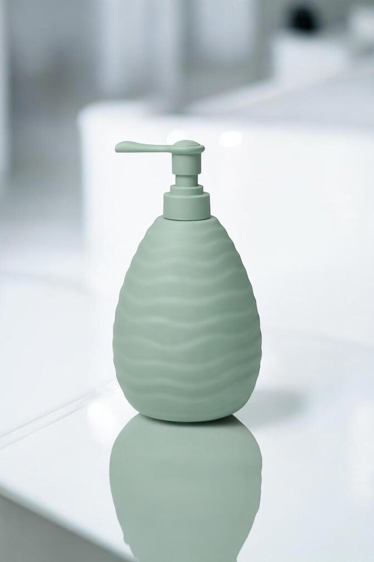 Haki Yeşili 500 ml Sıvı Sabunluk | Banyo Mutfak Dekoratif Sabunluk Dispenser