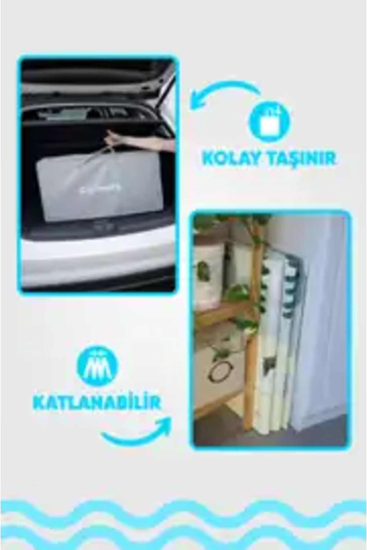 Coolmats 200x130x1 Cm Bulutlar Dağlar Katlanabilir Oyun Matı fotoğrafı 2 (önizleme)