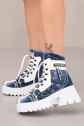 StarBlueMooN KADIN KOT BOT DERİ DETAYLI YAZLIK