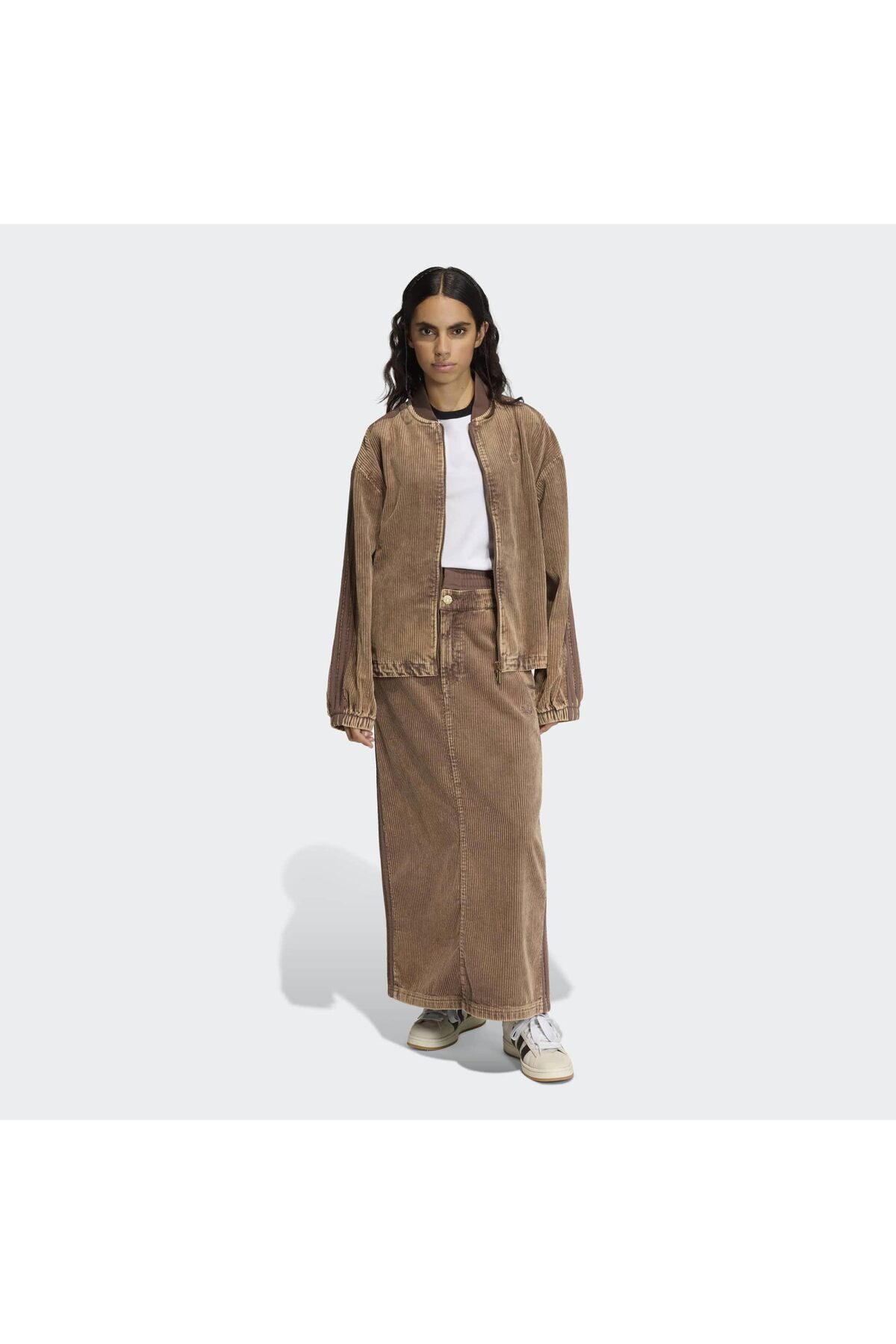 adidas Corduroy Kadın Kahverengi Ceket (KD8781) görsel 3