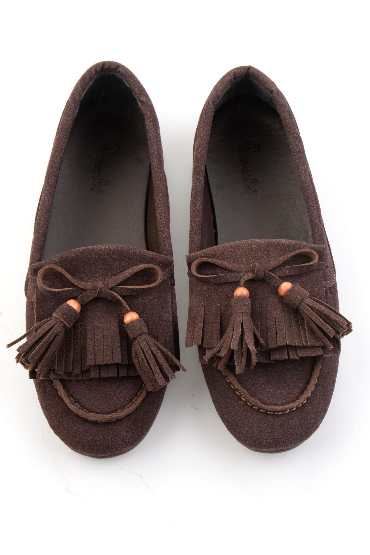 Bambi Kahve Kadın Loafer Ayakkabı K01936071072 görsel 5