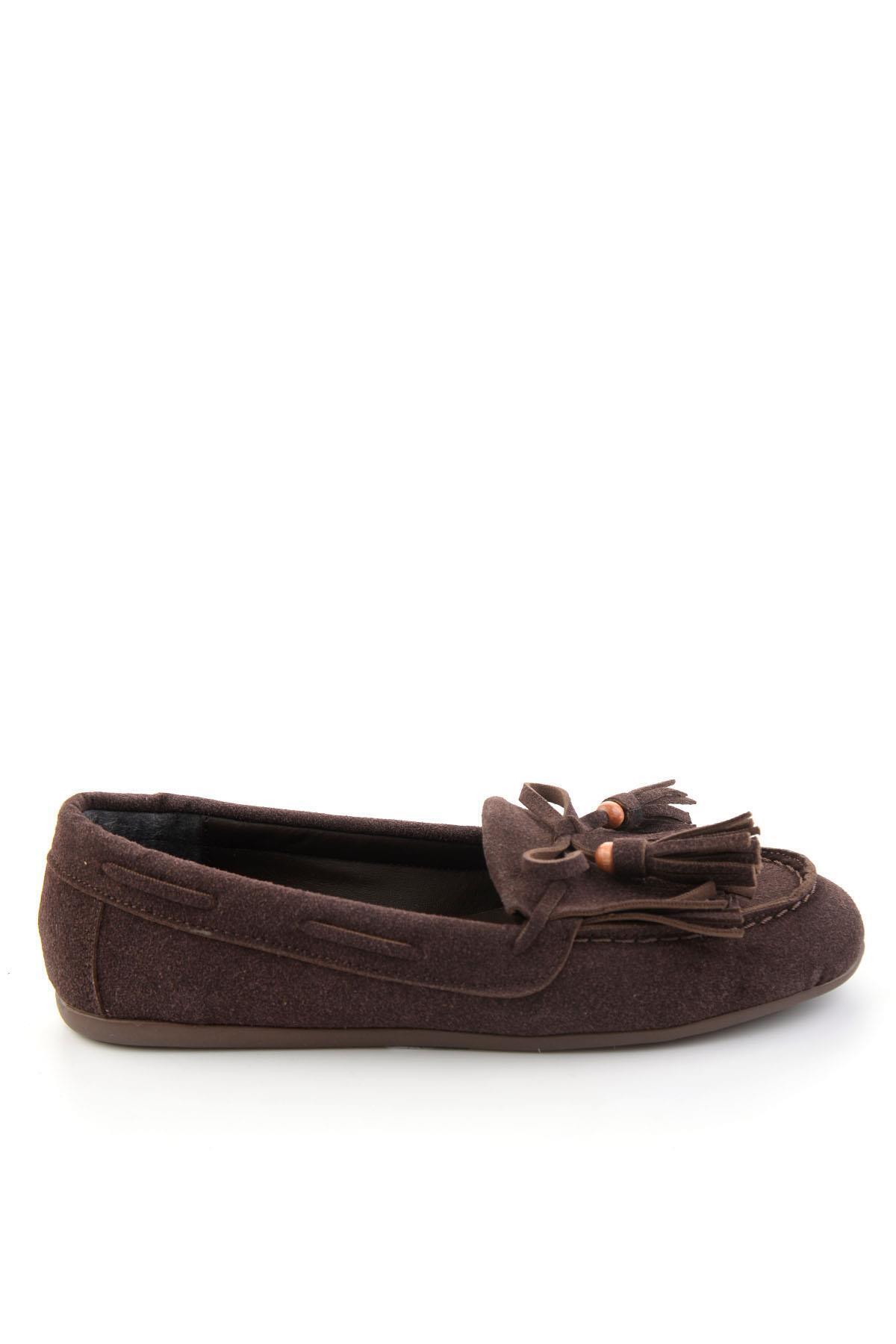 Bambi Kahve Kadın Loafer Ayakkabı K01936071072 görsel 2