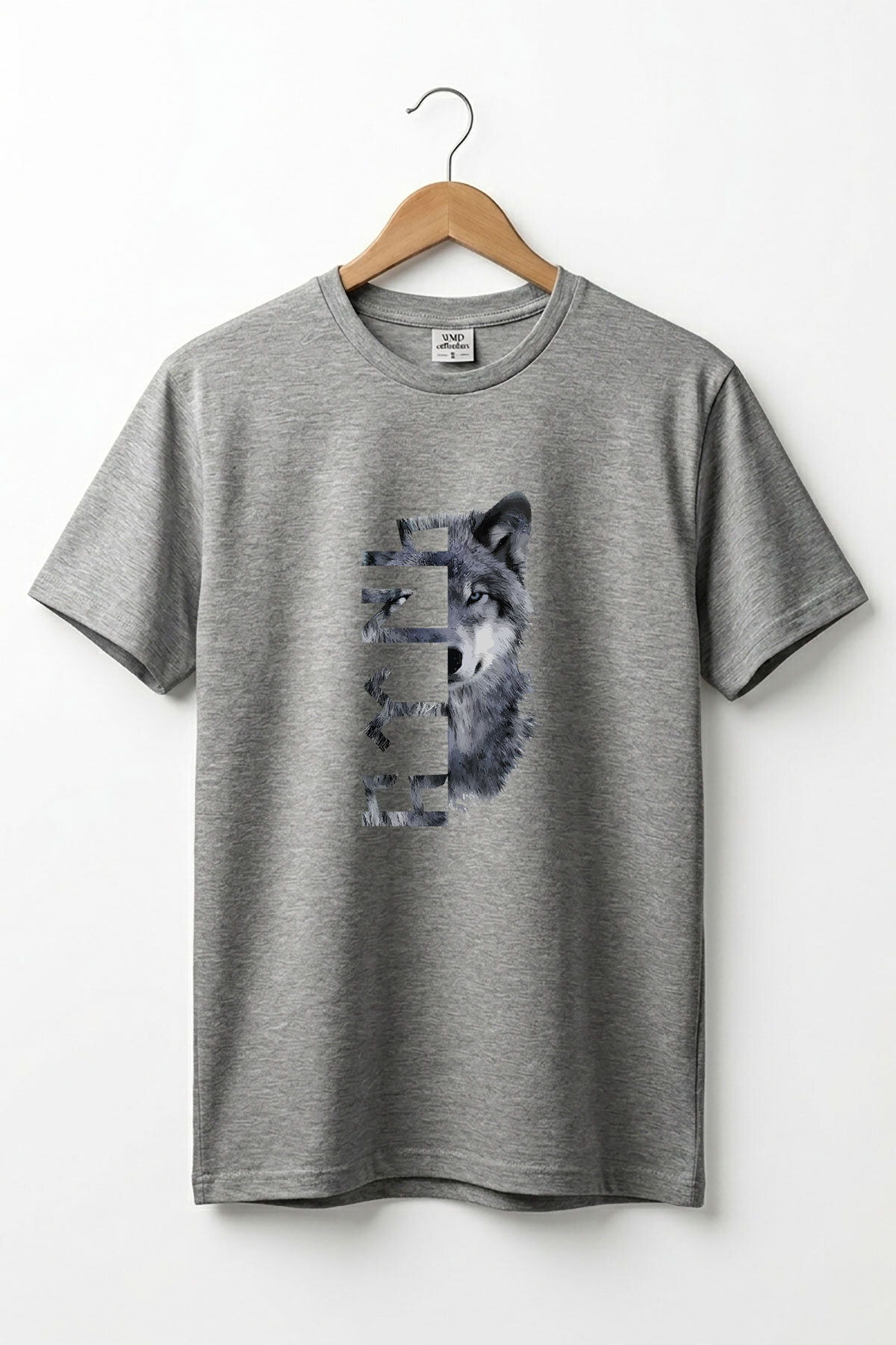 Turkey Bozkurt Göktürkçe Turkish Text and Wolf Printed Regular Fit 100% Cotton T-shirt