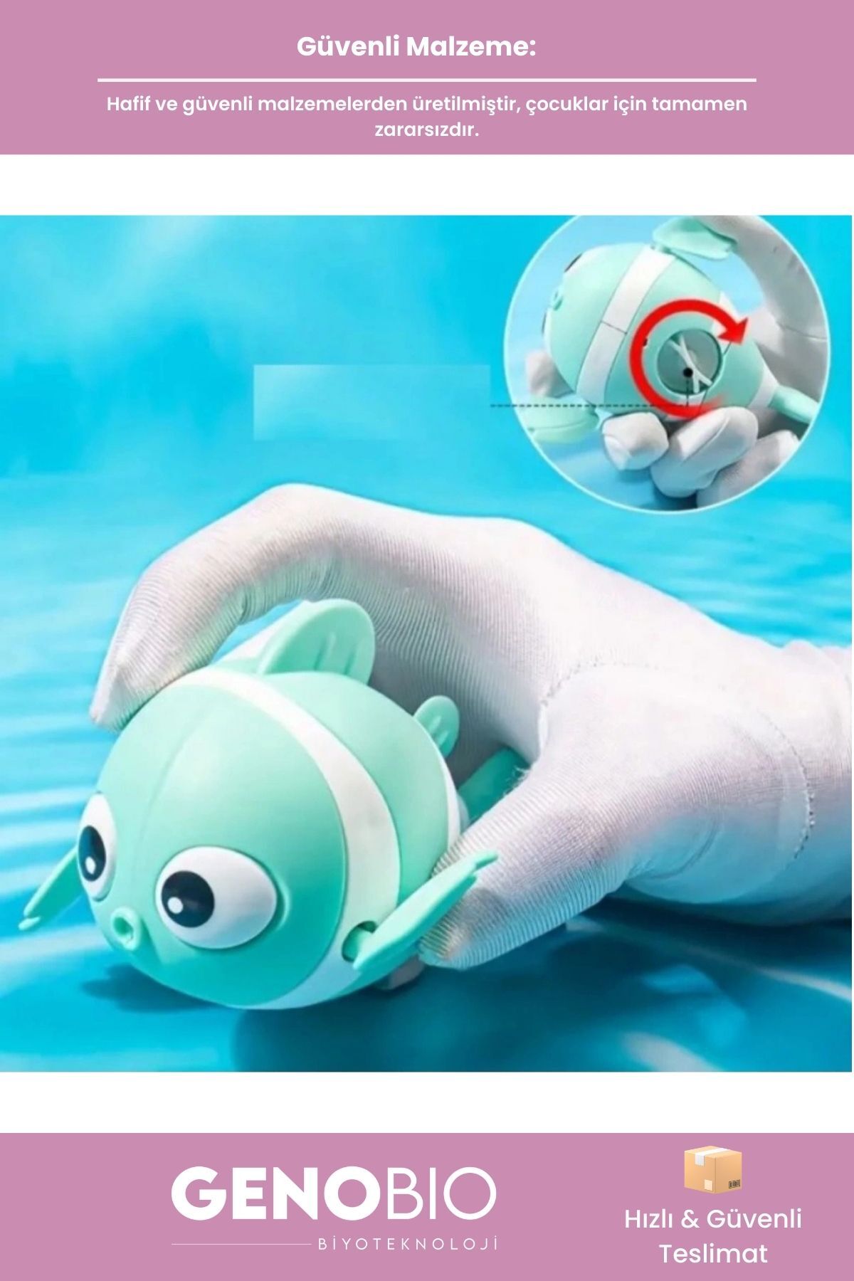 GenoBio #BanyoOyuncağı BPA İçermez Renkli Balık Bebek Banyo Küvet Su Eğlence Çocuk Hareketli Yüzen Oyuncak fotoğrafı 3 (önizleme)