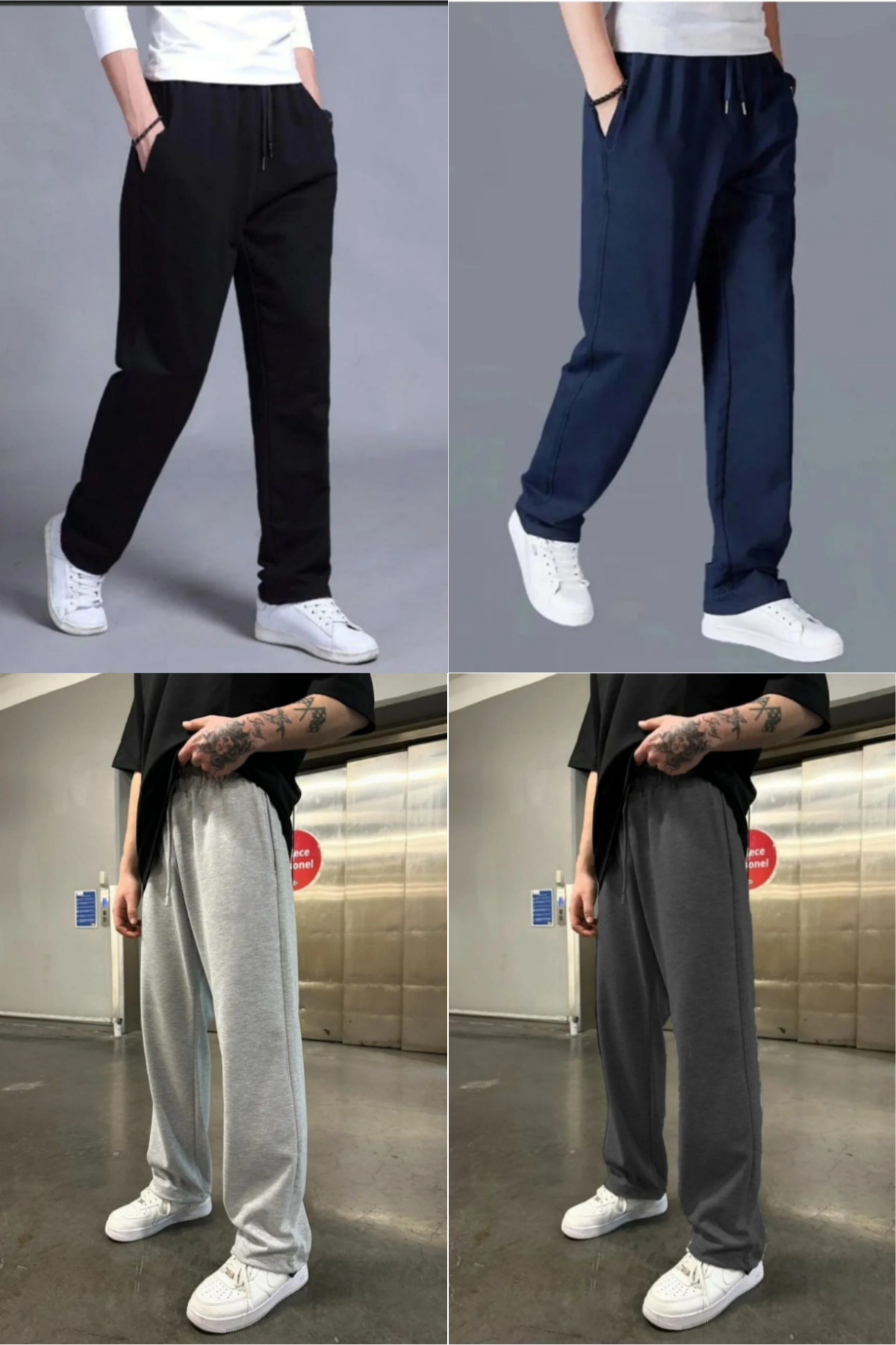 Men's 4-Pack Relax Fit Baggy Mould Sweatpants