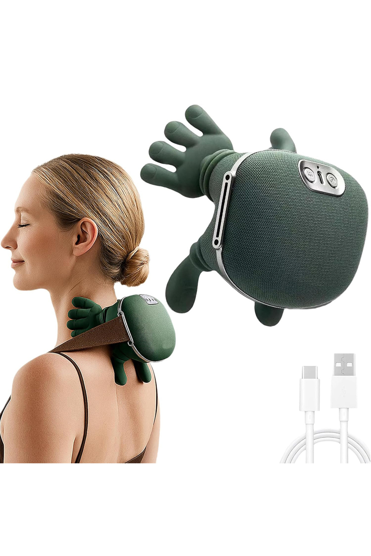OEM Multifunctional Cervical Massage Device, 4D, 3 Intensities, with Five Fin...