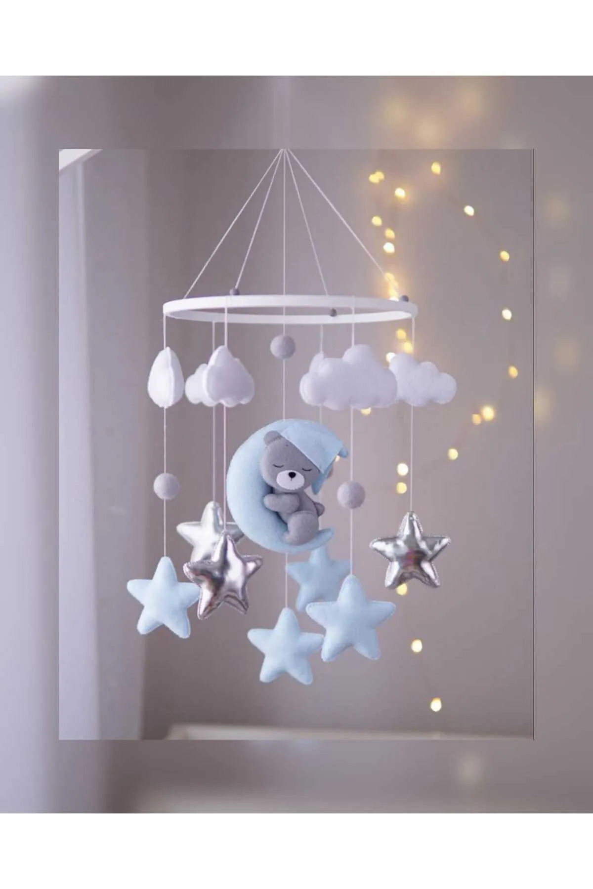 TREND METFİQ DECORATİON Yenidoğan Keçe Bebek Dönencesi El Yapımı Eğitici Beşik Üstü Oyuncak Bebek Odası Dekorasyon Anne Kuc fotoğrafı 6 (önizleme)