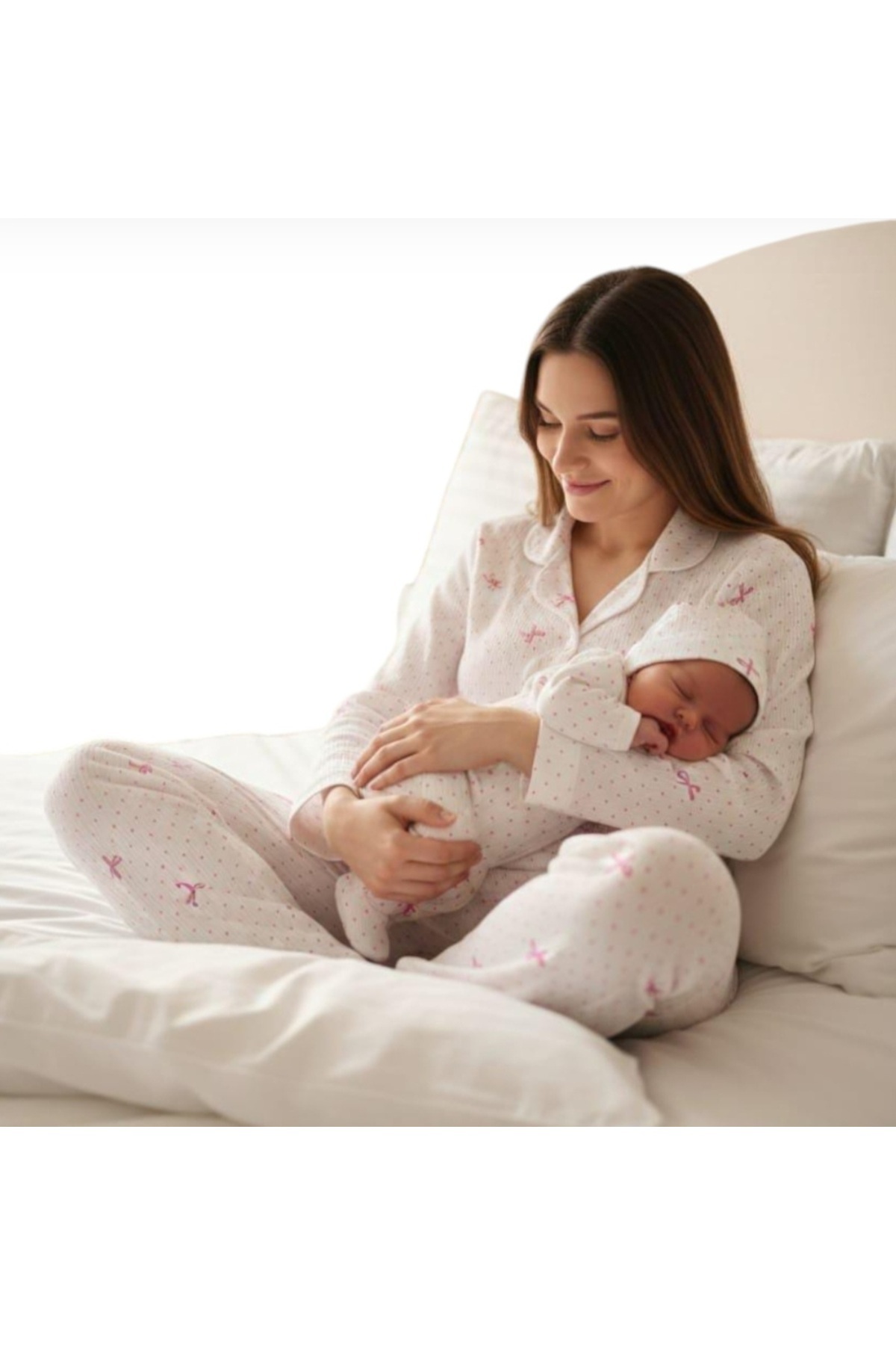 BEGONYA BEBECE KIDS Anne bebek lahusa pijama takimi set yenidogan hastahane seti fotoğrafı 2 (önizleme)