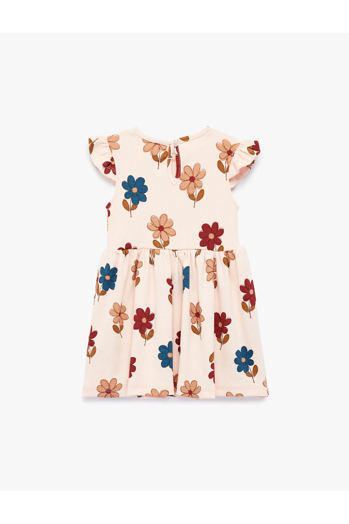 Koton Fırfır Detaylı Çiçek Desenli Pembe Kız Bebek Elbise 6SMG80027AK fotoğrafı 2 (önizleme)