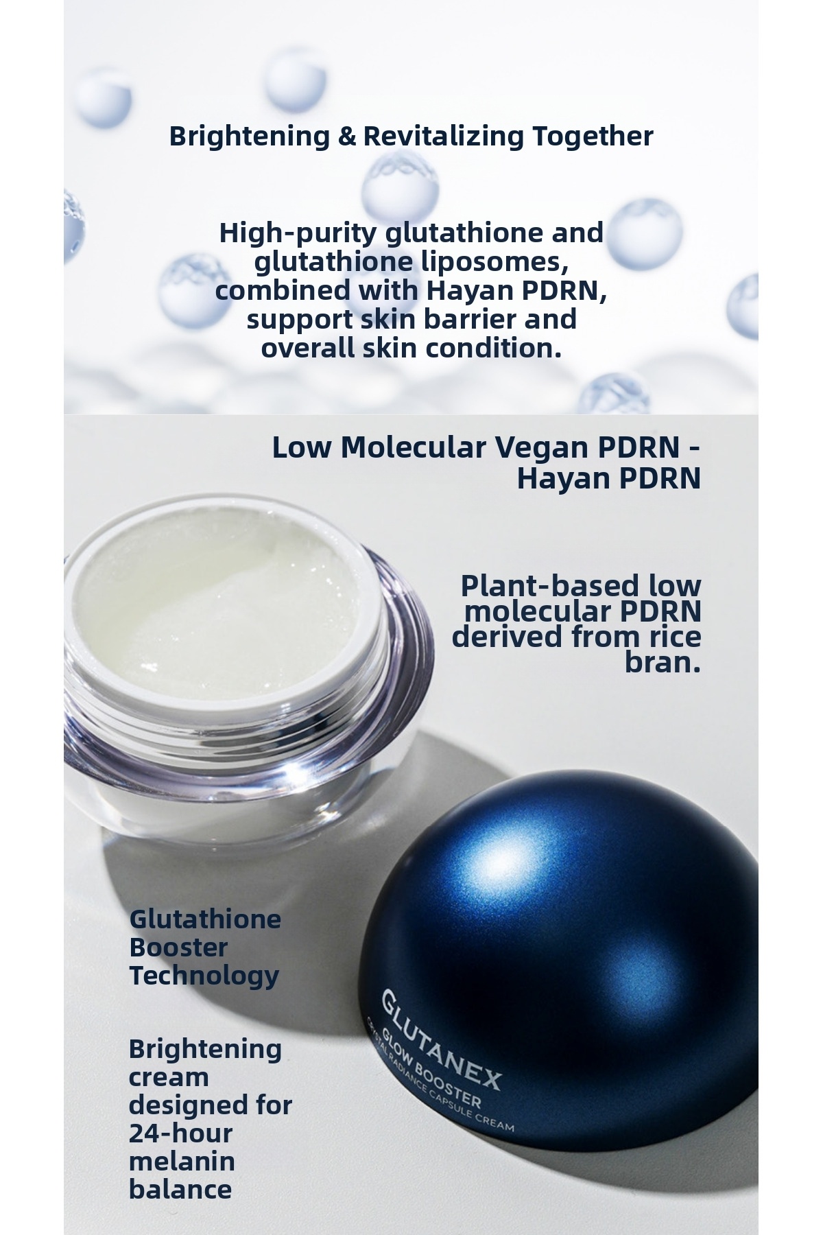 GLUTANEX Glow Booster Crystal Radiance Capsule Cream 50 ml – Brightening Anti-Blemish with Glutathione Pdrn- Trendyol