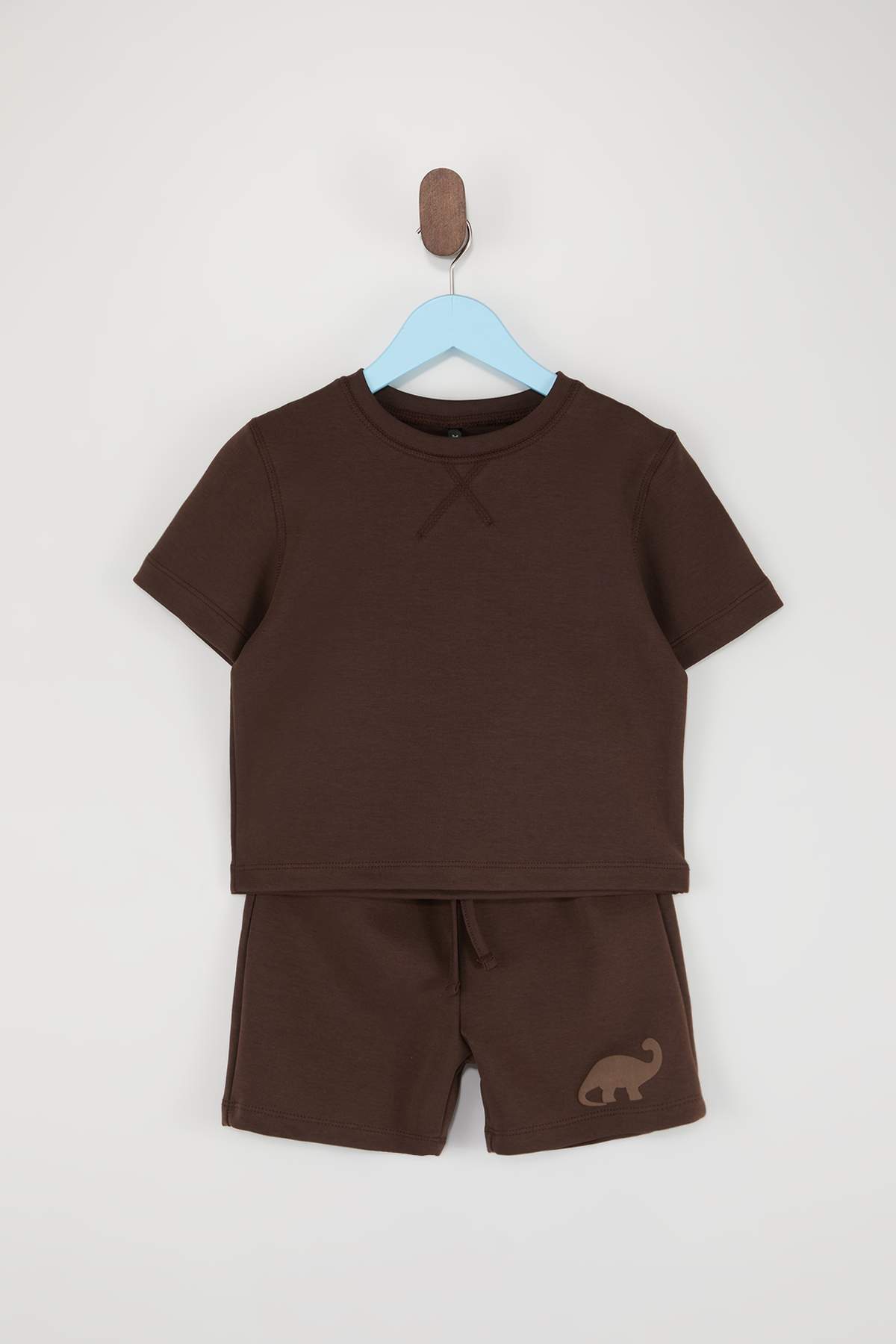 Trendyolmilla  Kahverengi Düz Örme Alt - Üst Takım TKDSS25AU00029 - Görsel 4