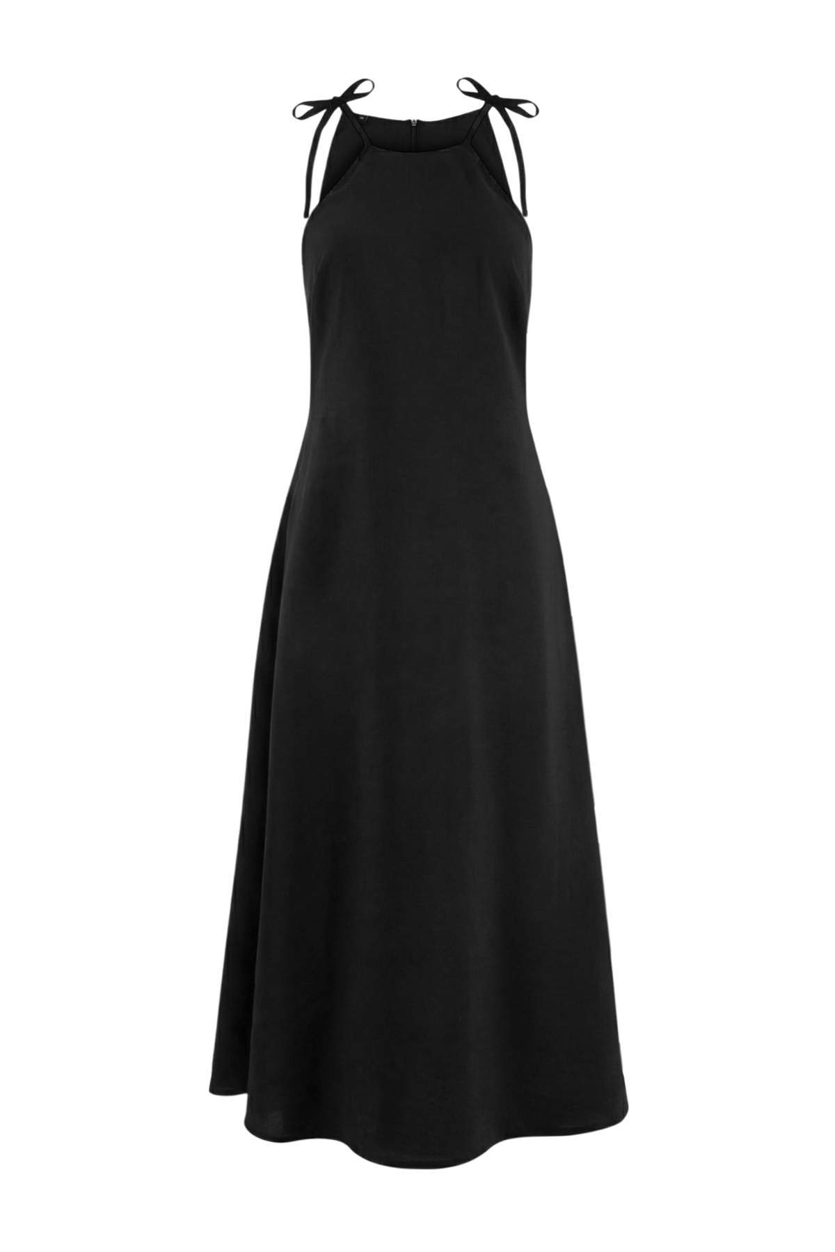 Trendyolmilla  More Sustainable Siyah Midi Dokuma Elbise TWOSS26EL00286