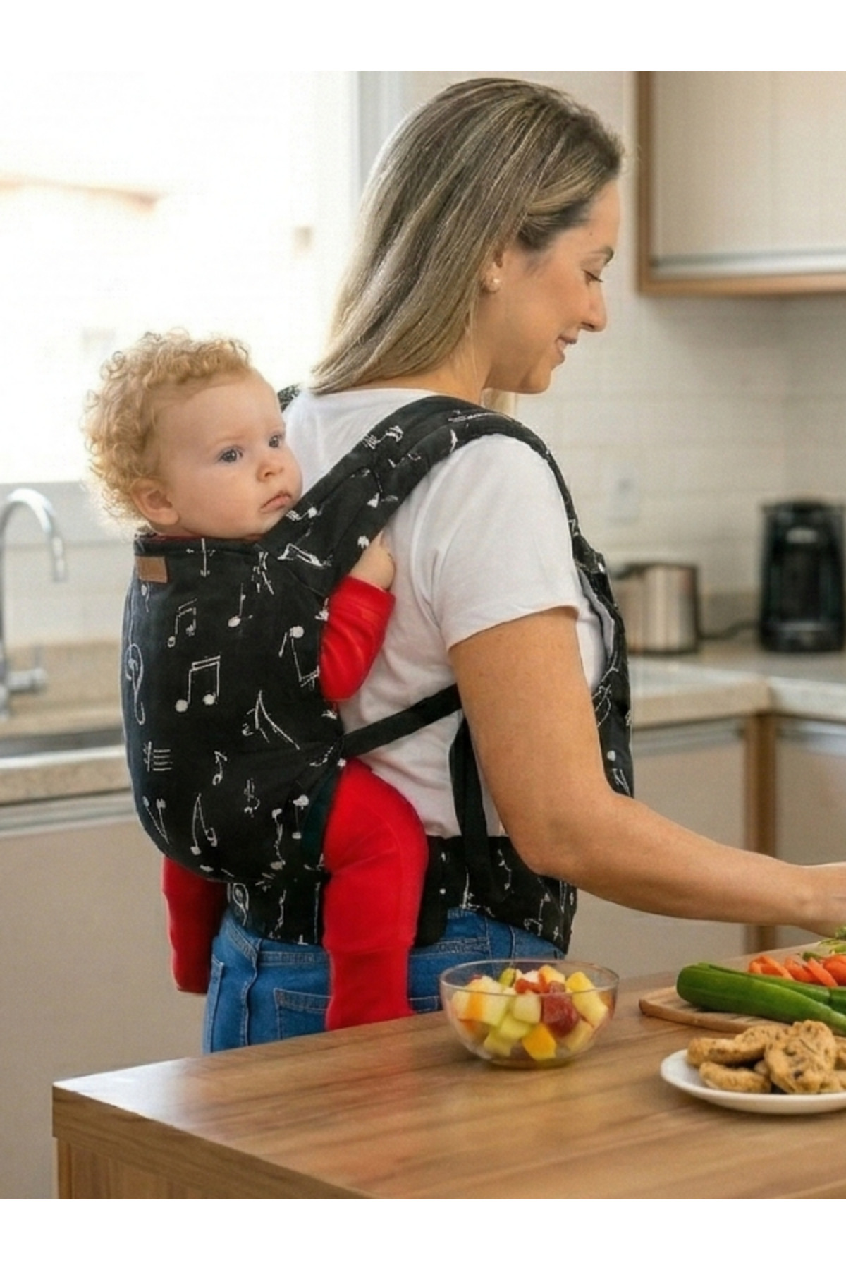 EGGBABY Ergonomik Kanguru Bebek Taşıma Siyah Bebek Kangurusu fotoğrafı 4 (önizleme)