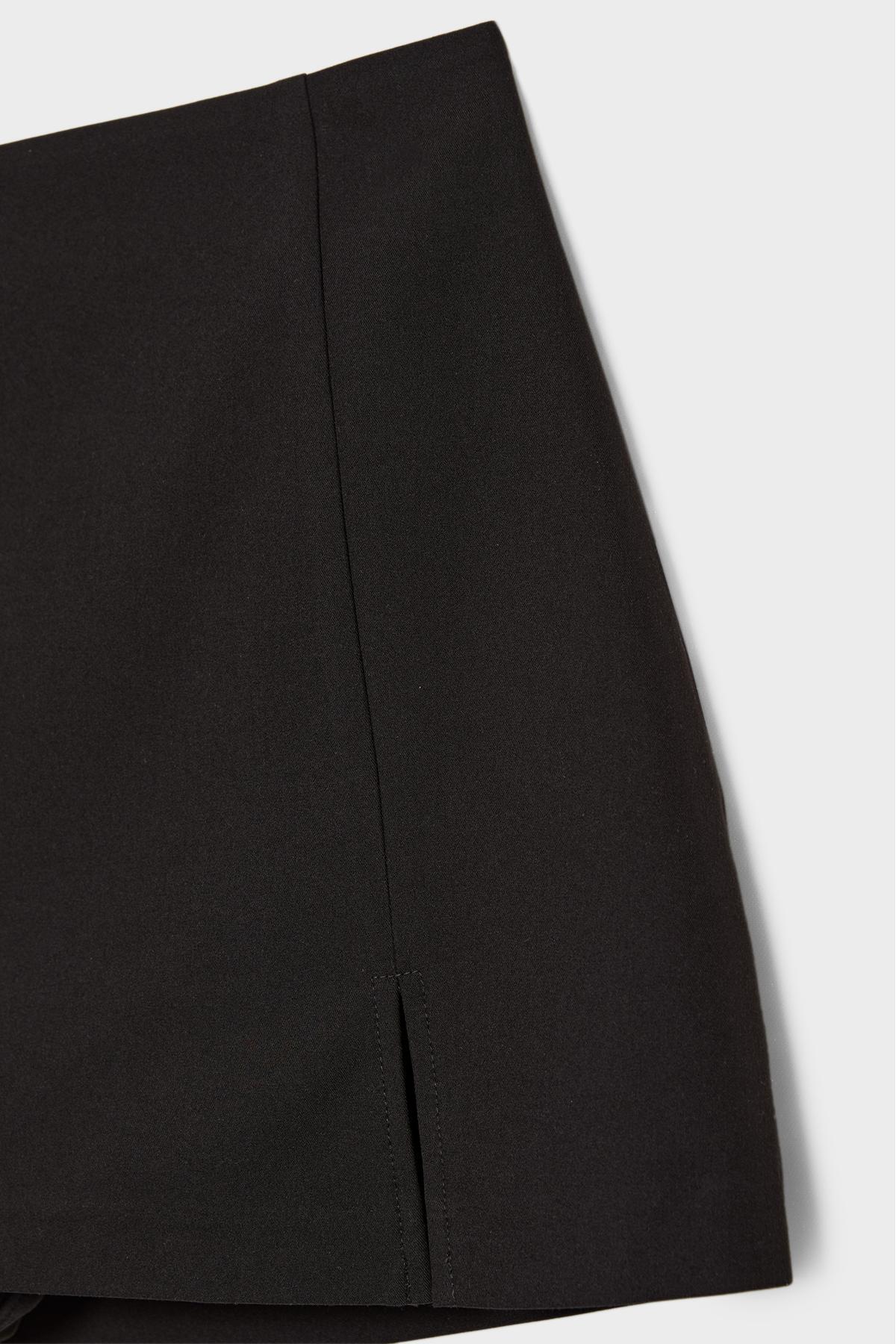 Stradivarius  Yan Yırtmaçlı Şort Etek - Görsel 7