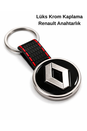 Baghes Premium Renault Anahtarlık Krom Kaplama Oto Anahtarlık Metal Gövde Şık...
