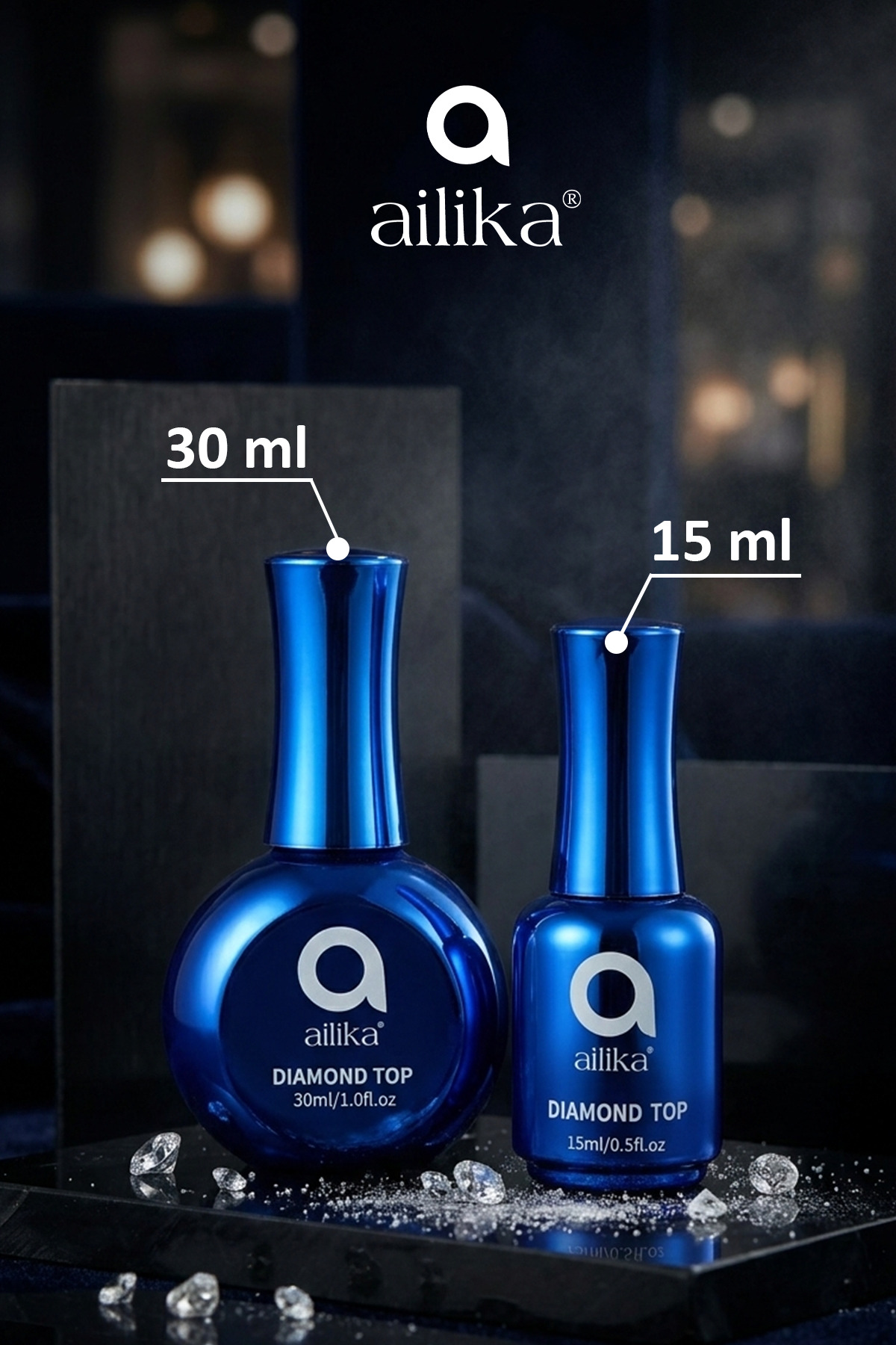 Premium Diamond Top Coat Topkat 15ml — سفید TopCoat15ml — تصویر 4 از 5
