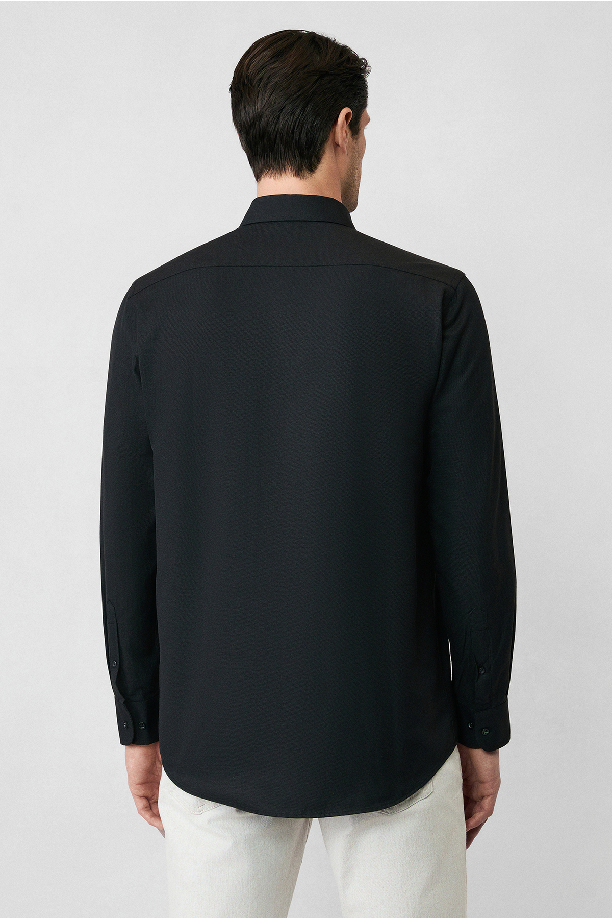 Kiğılı  Uzun Kol Regular Fit Klasik Yaka Pamuklu Kolay Ütülenebilir Cepli Oxford 4 Mevsim Gömlek - Görsel 7