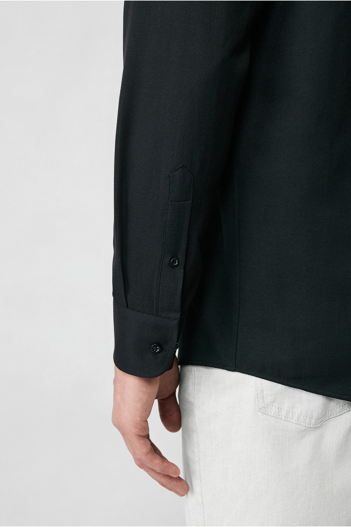 Kiğılı  Uzun Kol Regular Fit Klasik Yaka Pamuklu Kolay Ütülenebilir Cepli Oxford 4 Mevsim Gömlek - Görsel 4